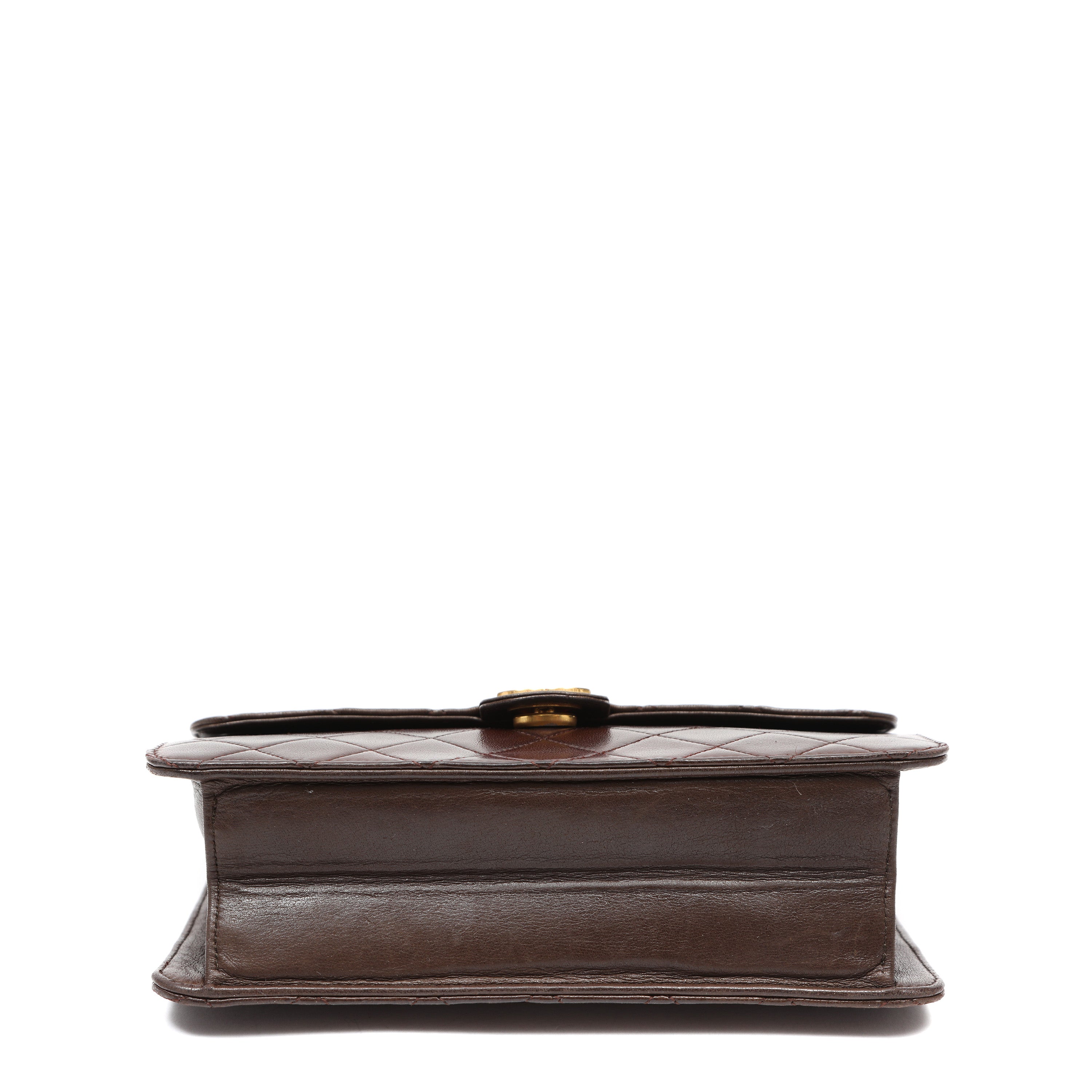 Chanel Timeless Quilted Lambskin Brown Leather w/Gold Hardware