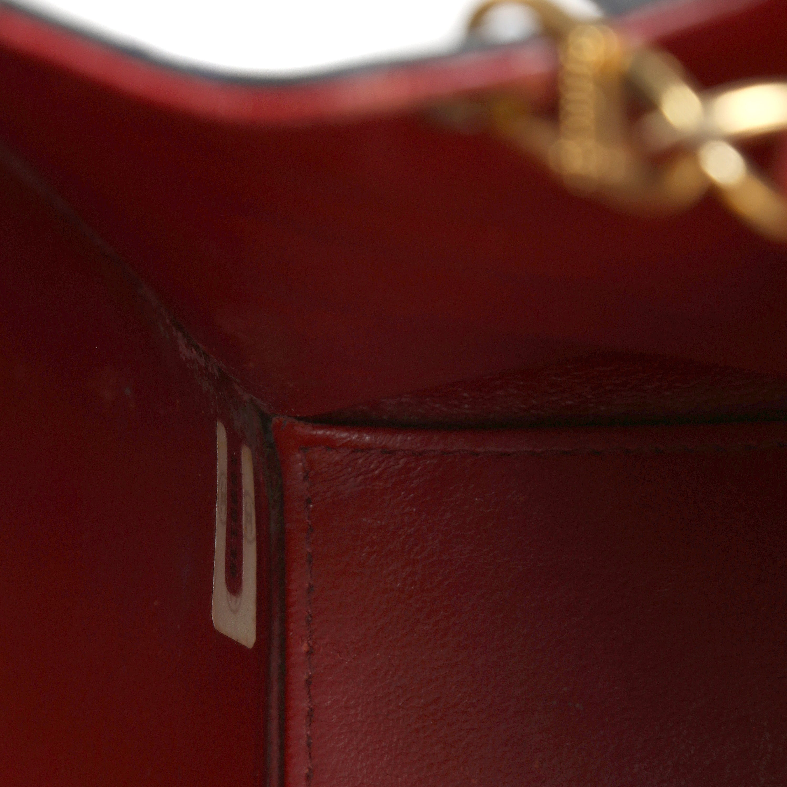 Chanel Vintage Trapezoid Flap Bag Two Tone Red and Black Lambskin w/Gold Hardware