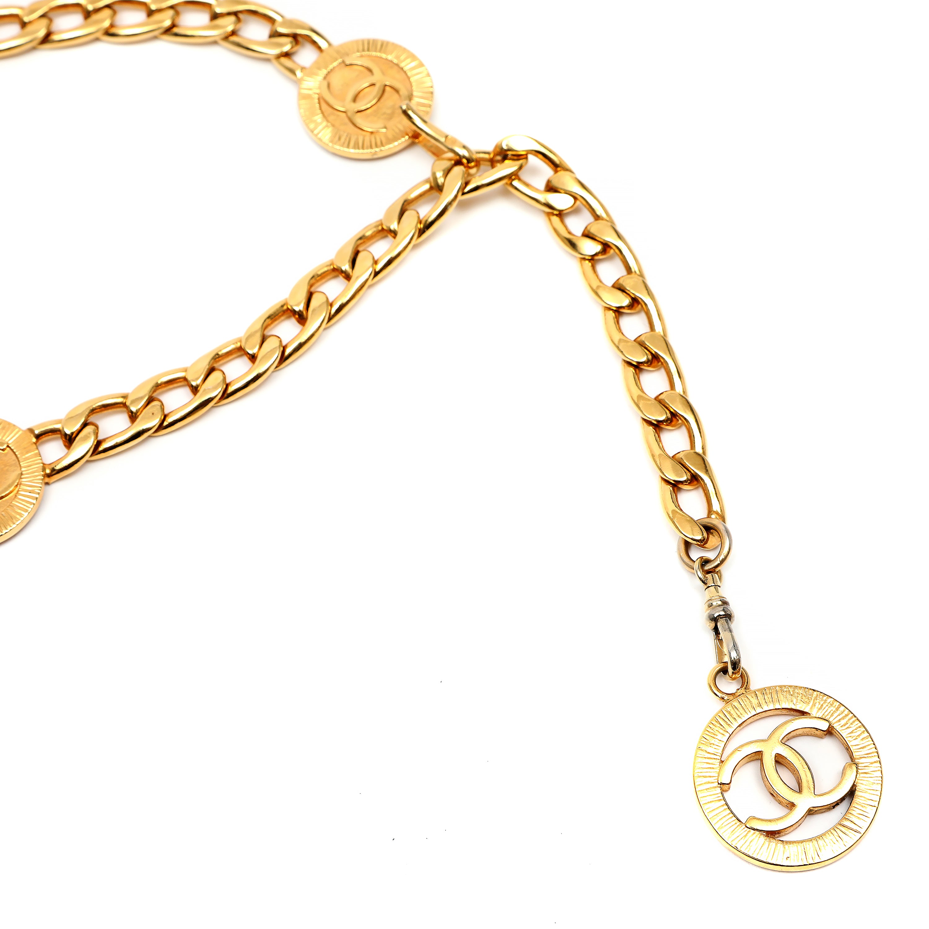 Chanel Vintage Gold Medallion Chain-Link Belt
