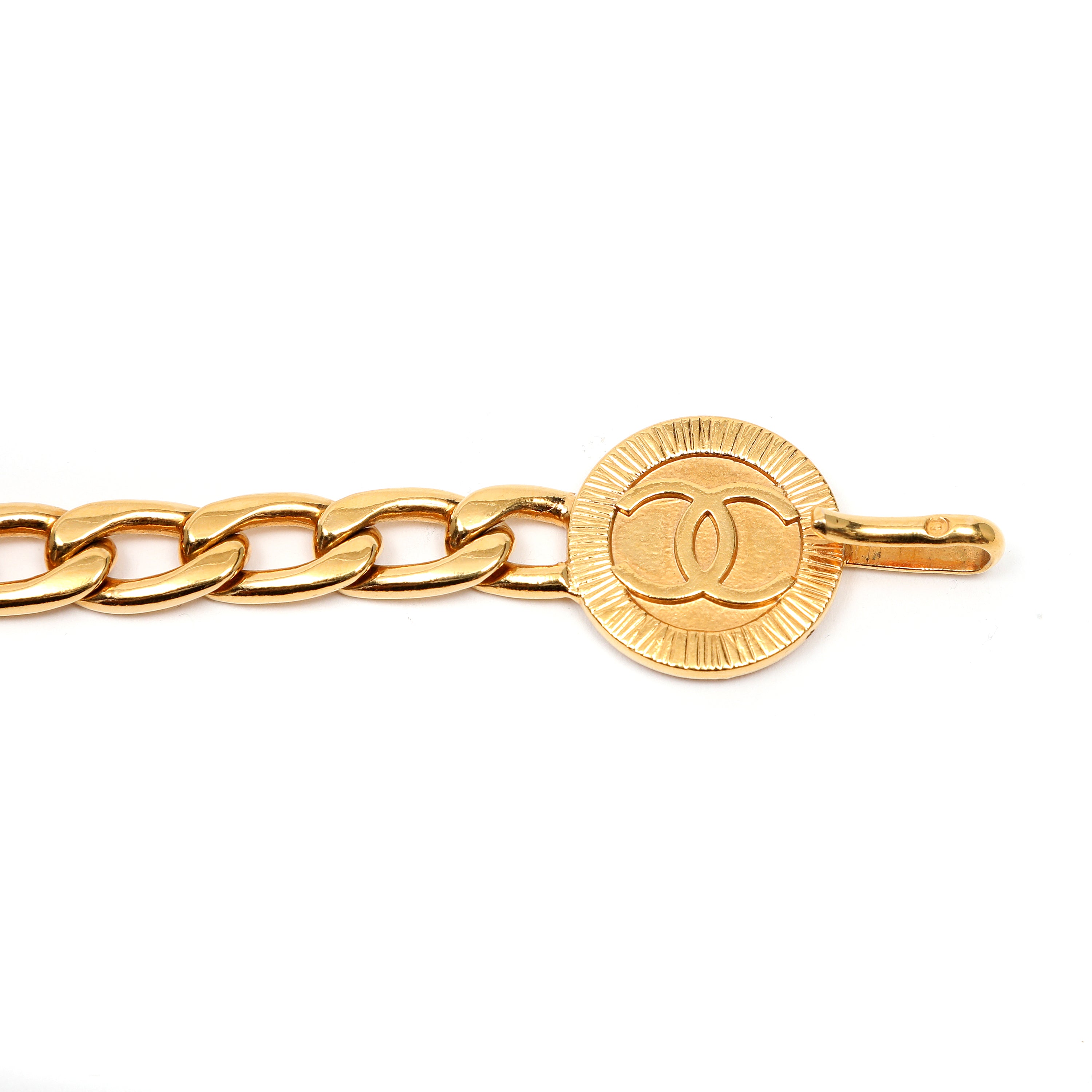 Chanel Vintage Gold Medallion Chain-Link Belt