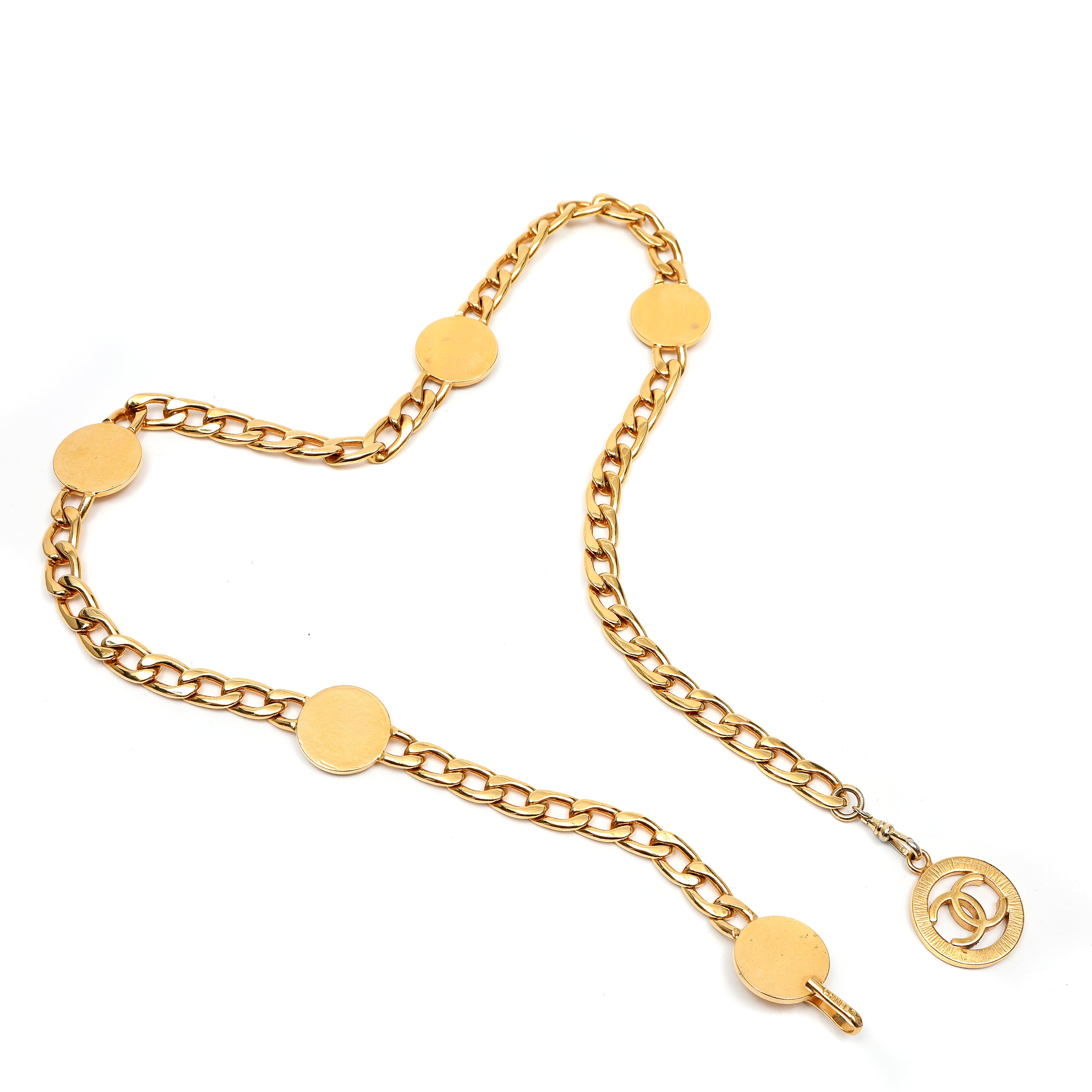 Chanel Vintage Gold Medallion Chain-Link Belt