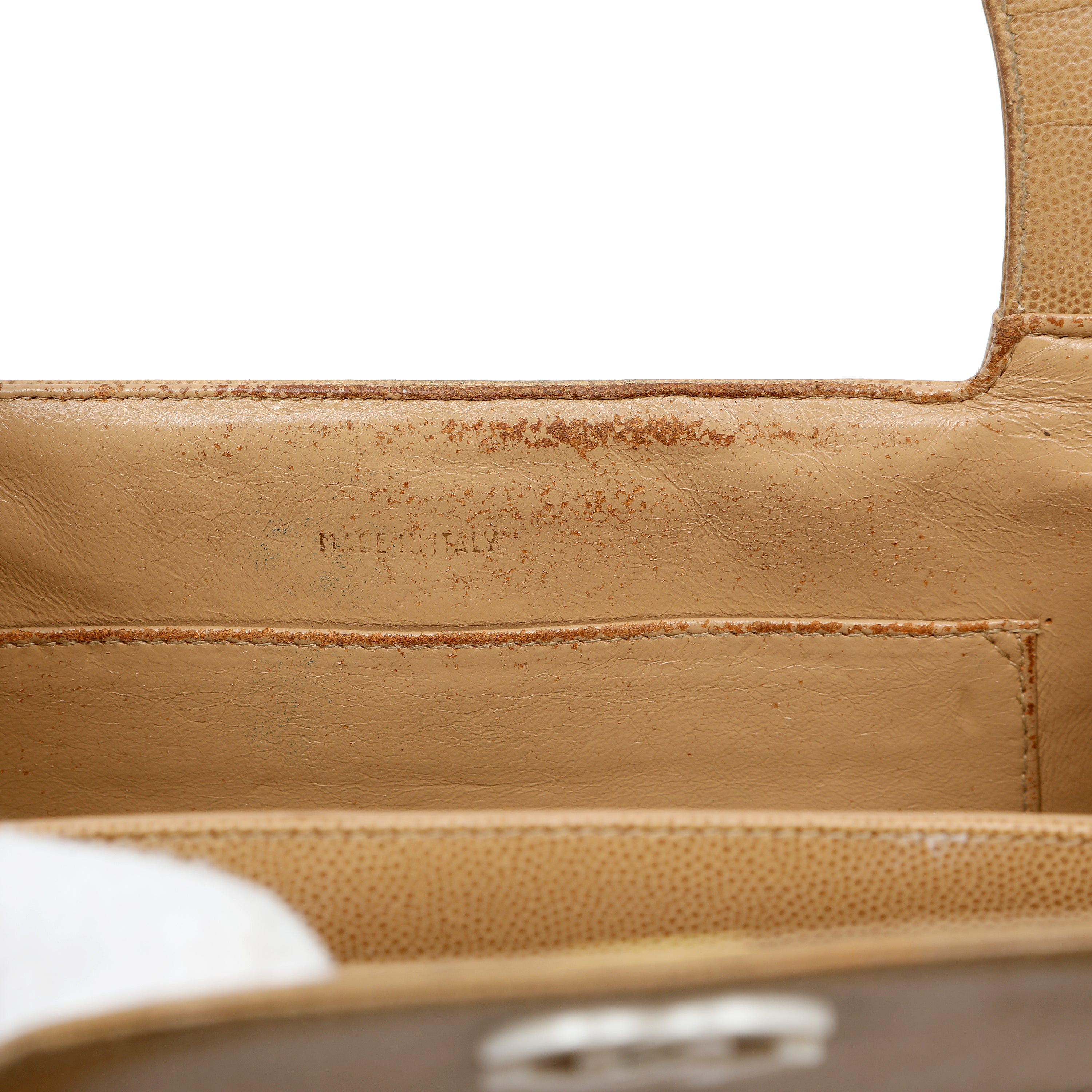 Chanel Vintage Original Kelly Top Handle Bag Beige Caviar Leather