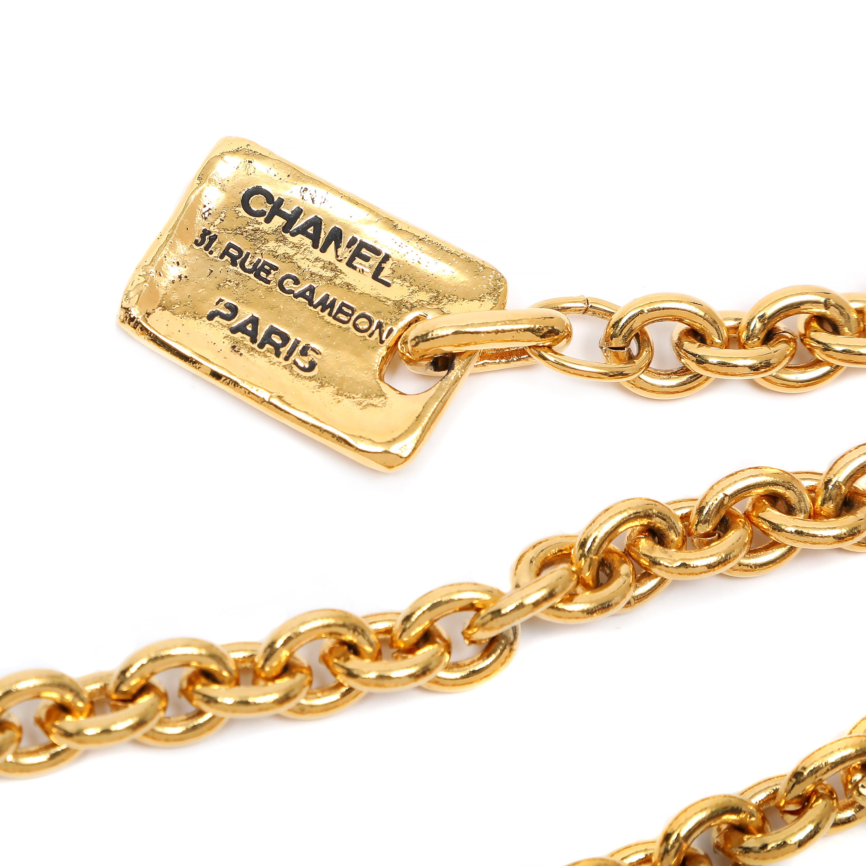 Chanel Vintage CC Button Gold Chain Belt