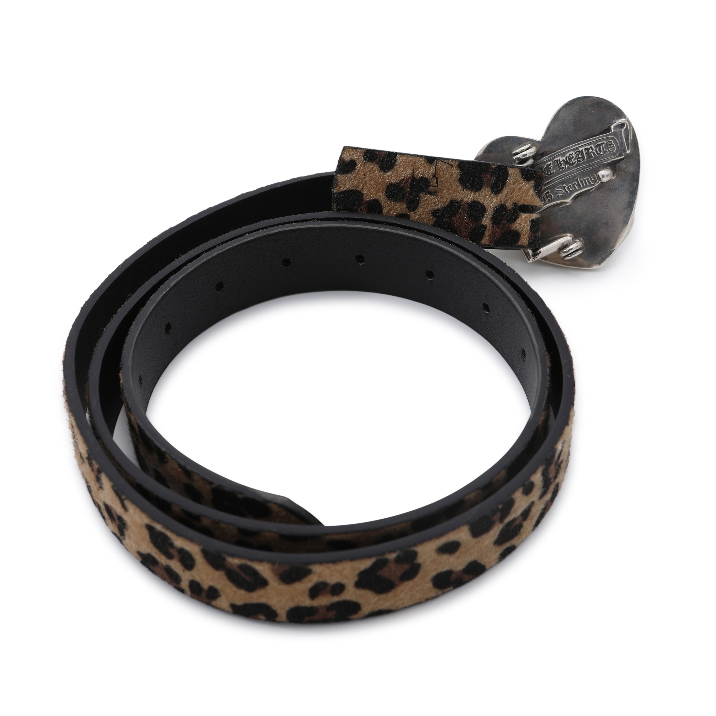 Chrome Hearts Leopard Print Leather Belt with Silver Buckle Chrome Hearts Leopard / Cheetah Gunslinger Pony Hair Belt  main image 2