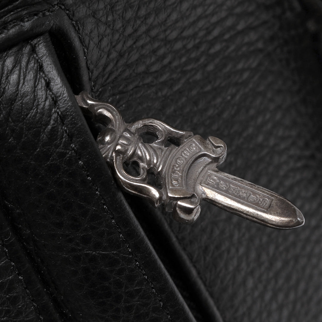 Elevate Your Style with an Authentic Chrome Hearts Black Leather