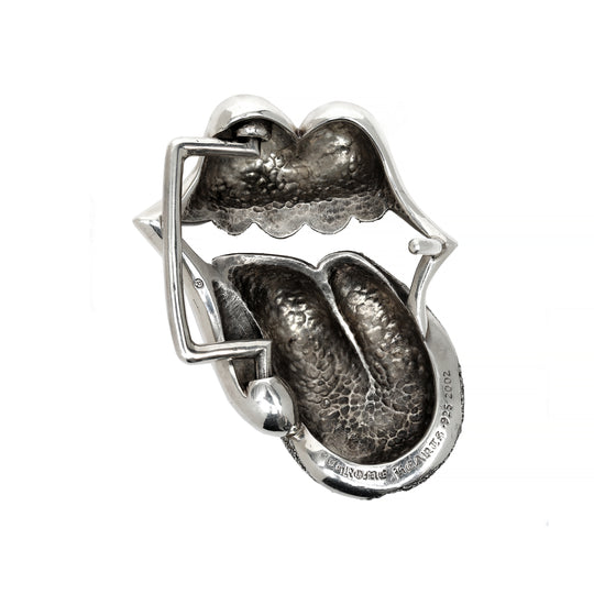 Chrome Hearts x Rolling Stones Sterling Silver Diamond Belt Buckle