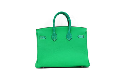Hermès Birkin 25 Vert Comics Togo and Matte Alligator