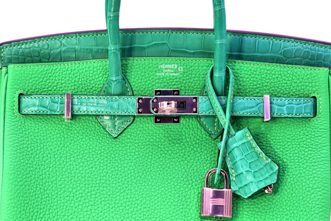 Hermès Birkin 25 Vert Comics Togo and Matte Alligator