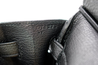 Hermes 25 black togo birkin rose gold hardware