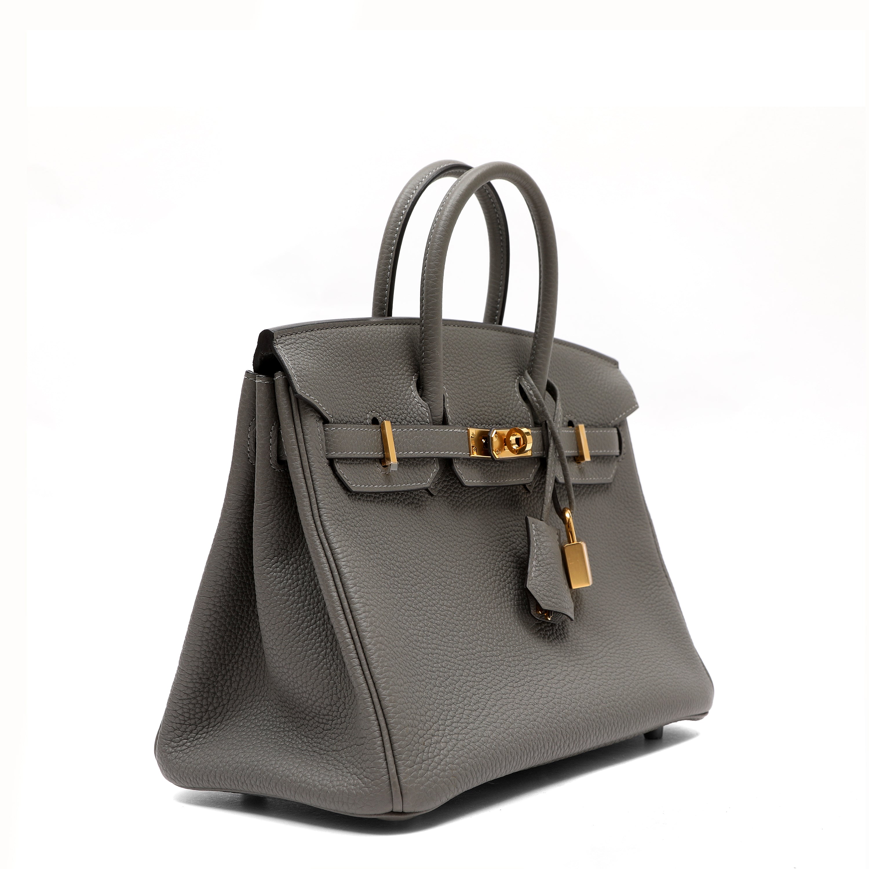 Hermès Birkin 25cm Handbag Gris Etain Togo Leather w GH