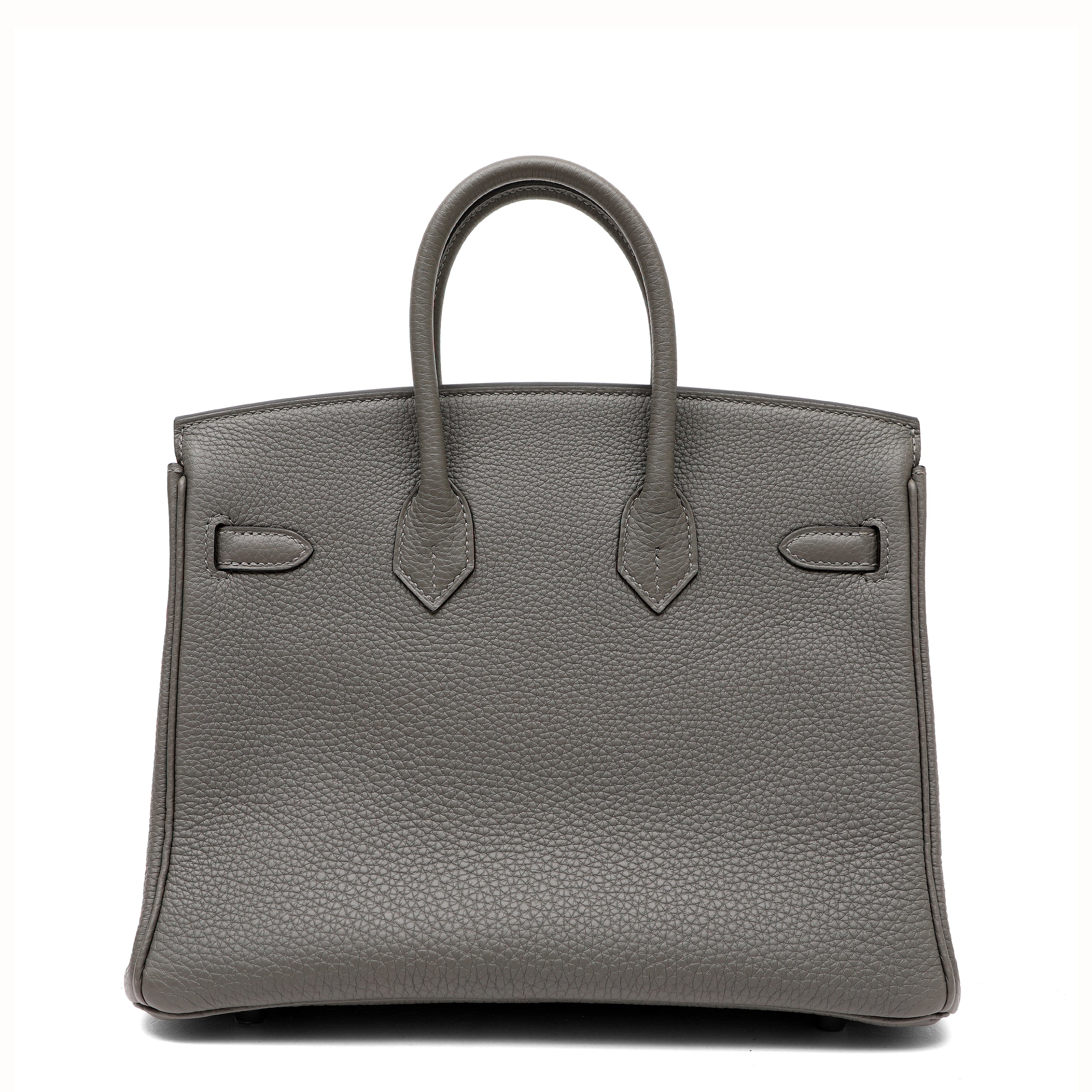 Hermès Birkin 25cm Handbag Gris Etain Togo Leather w GH