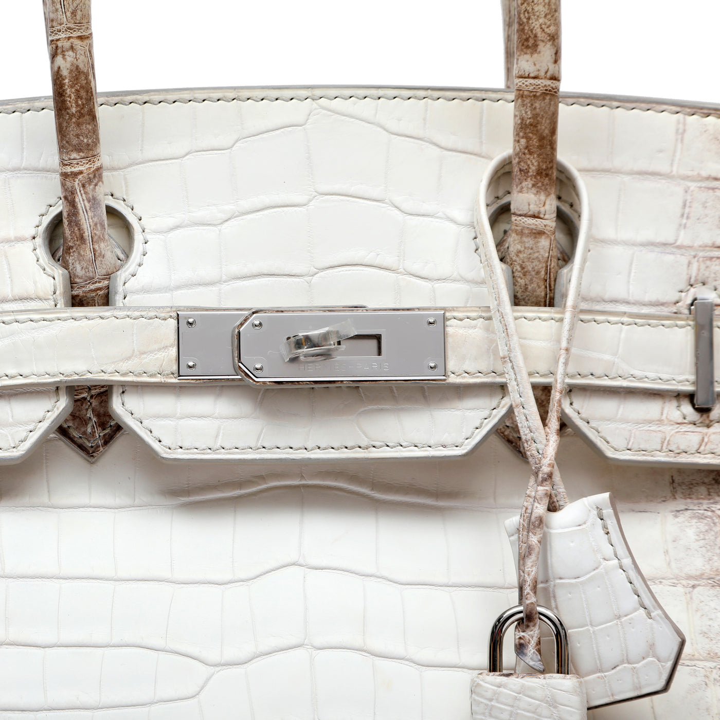 Hermès Birkin 30cm Himalaya Matte Niloticus Crocodile w/Palladium