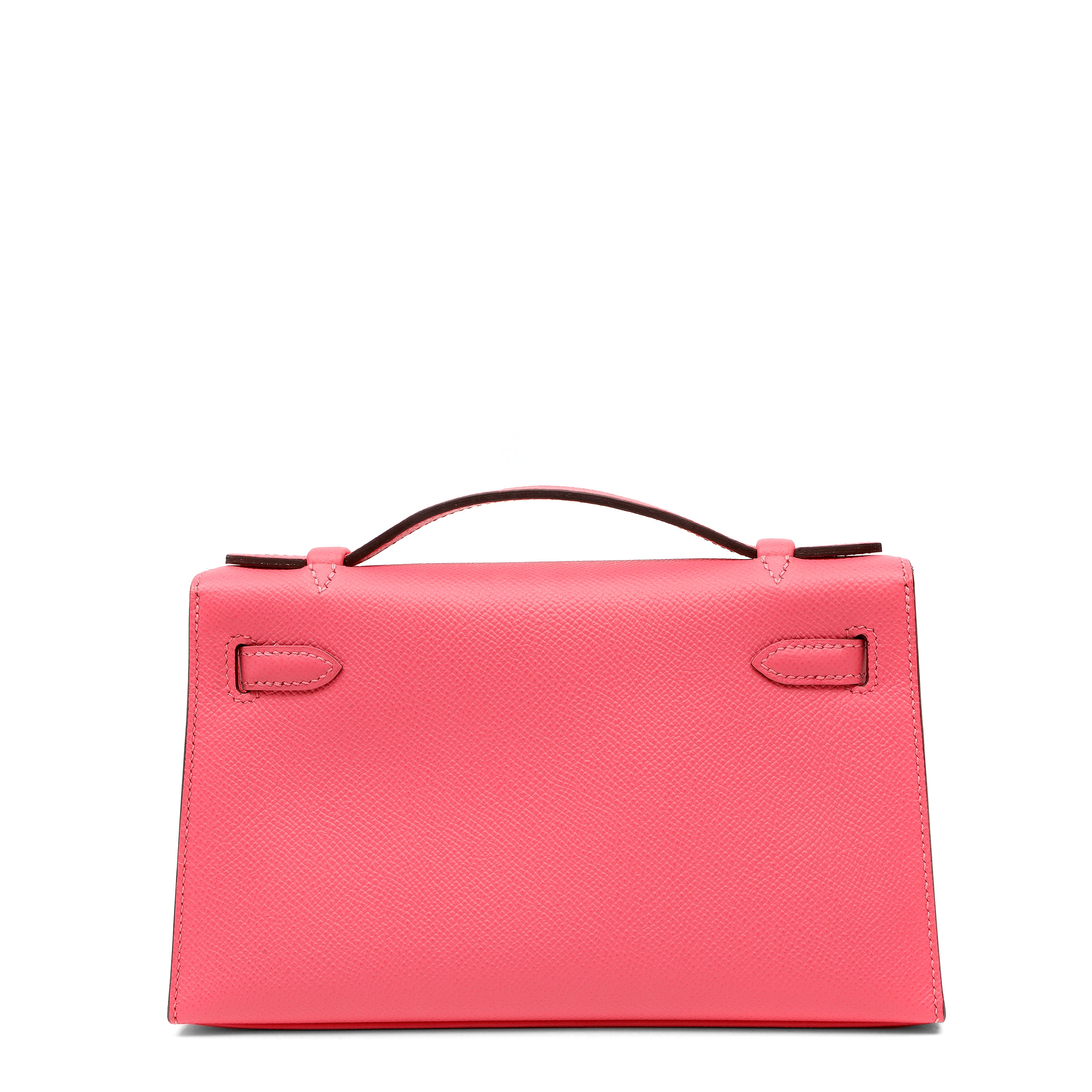 Hermès Kelly Pochette Rose Azalée Epsom Leather w GH