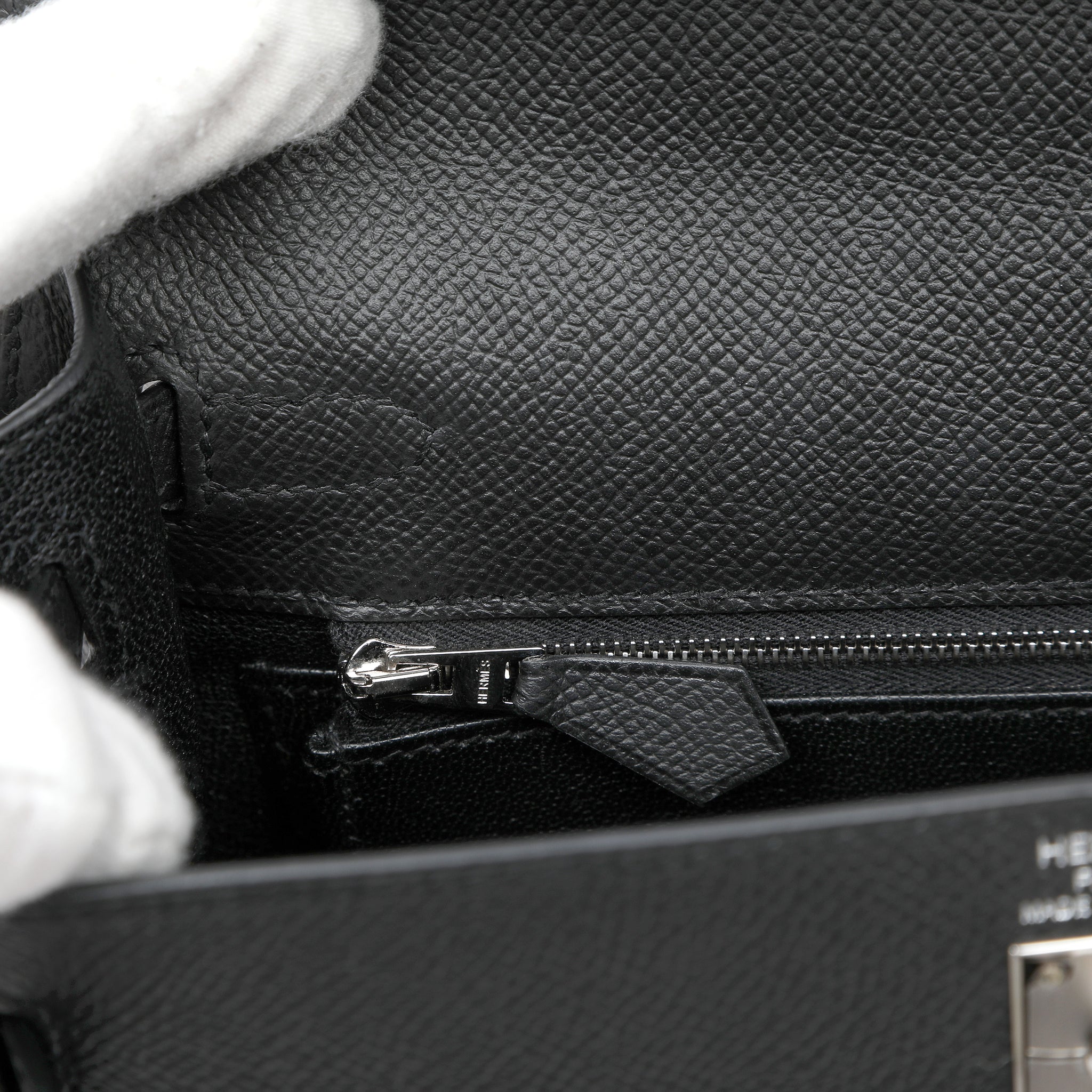 Hermès Kelly Sellier 25cm Black Handbag Epsom Leather w PH