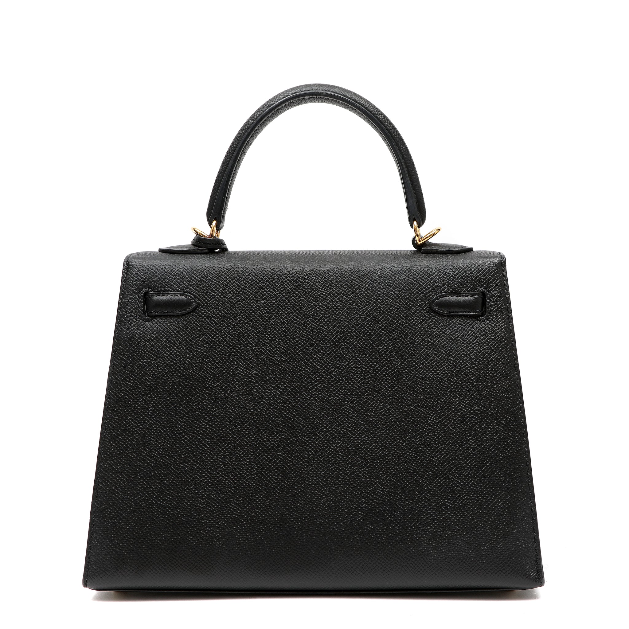 Hermès Kelly Sellier 25cm Handbag in Black Epsom Leather w GH