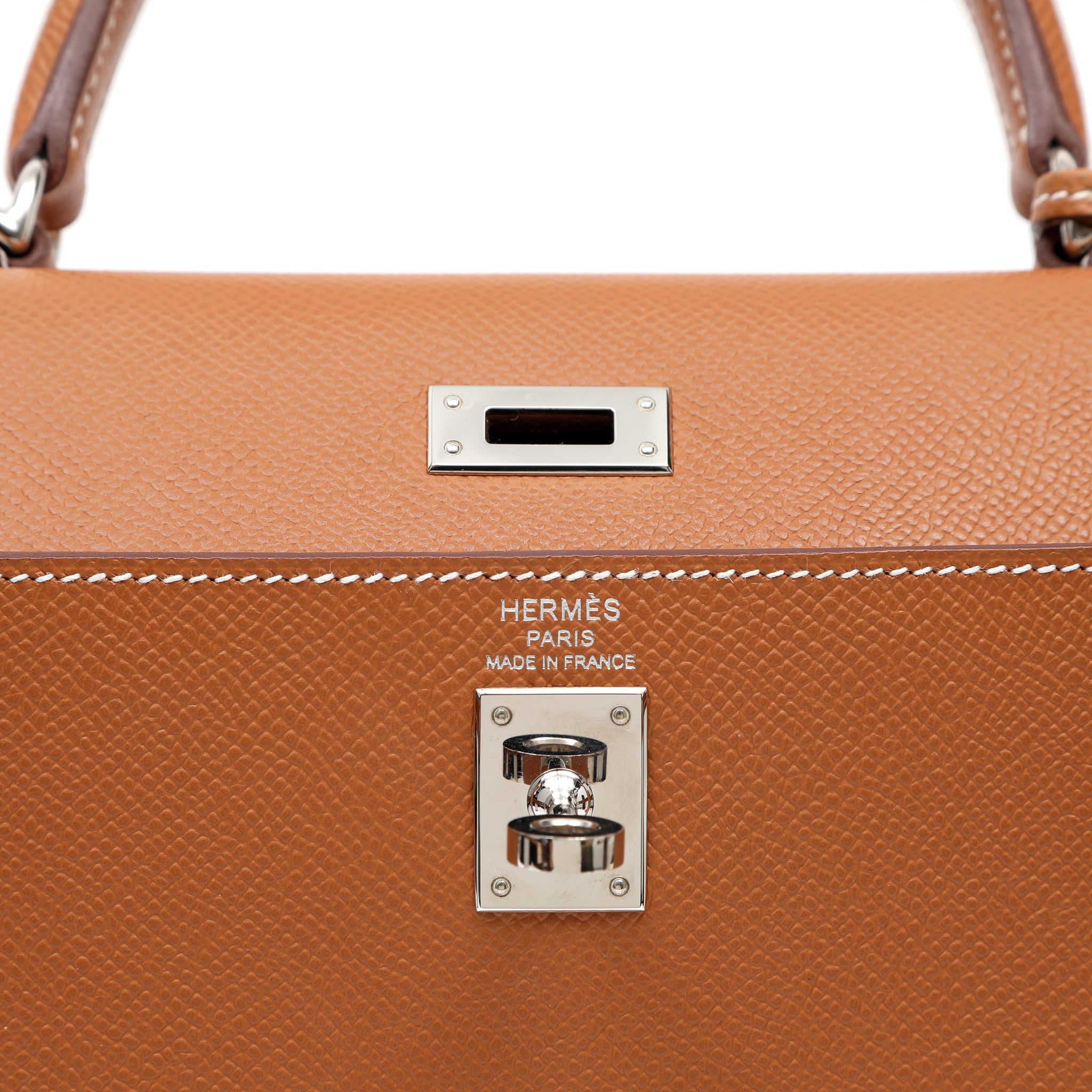 Hermès Kelly Sellier 25cm Handbag in Gold Epsom Leather w PH