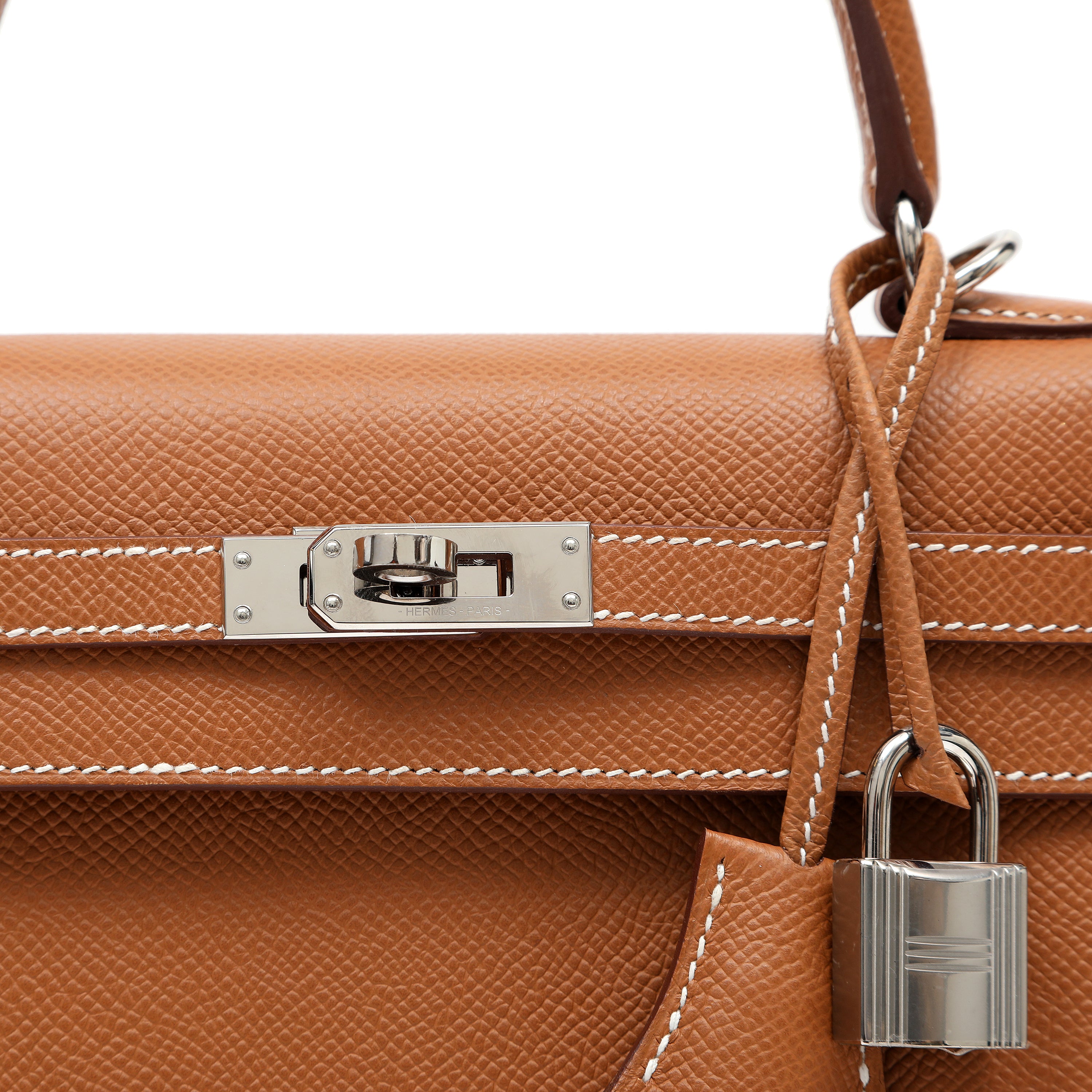 Hermès Kelly Sellier 25cm Handbag in Gold Epsom Leather w PH