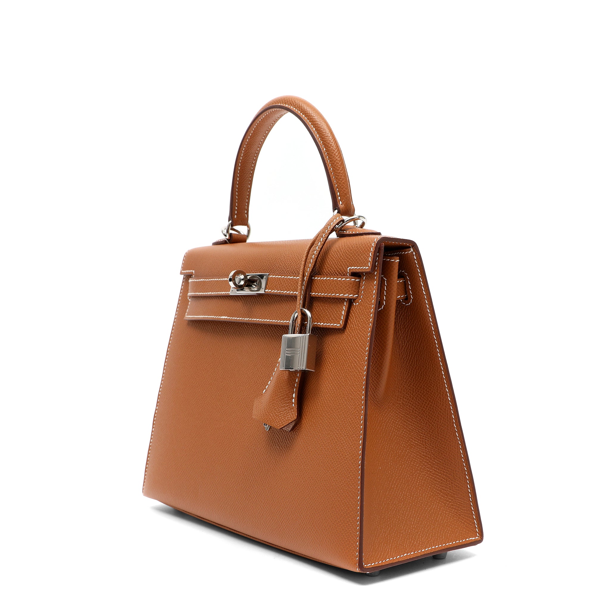 Hermès Kelly Sellier 25cm Handbag in Gold Epsom Leather w PH