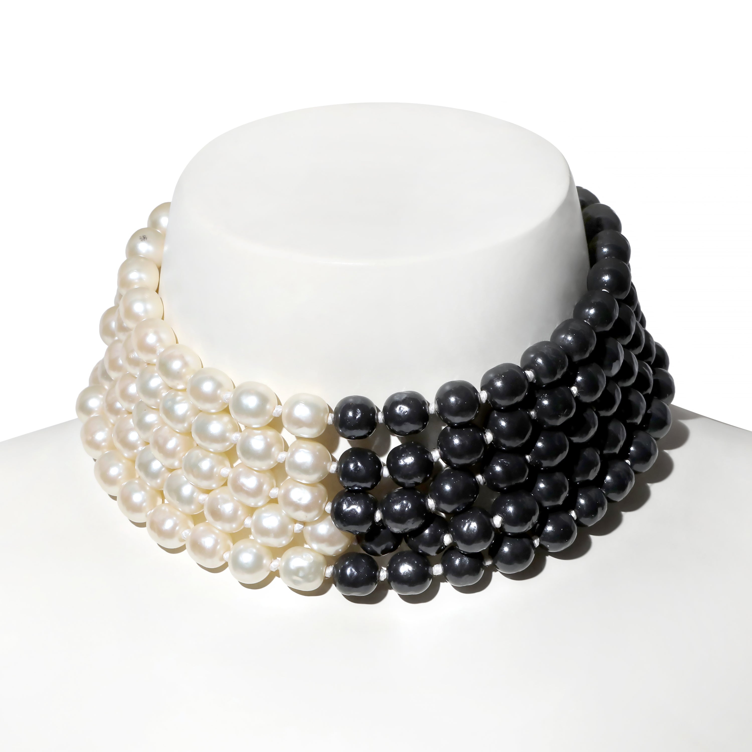 Karl Lagerfeld Chanel Five-Strand Faux Pearl Choker
