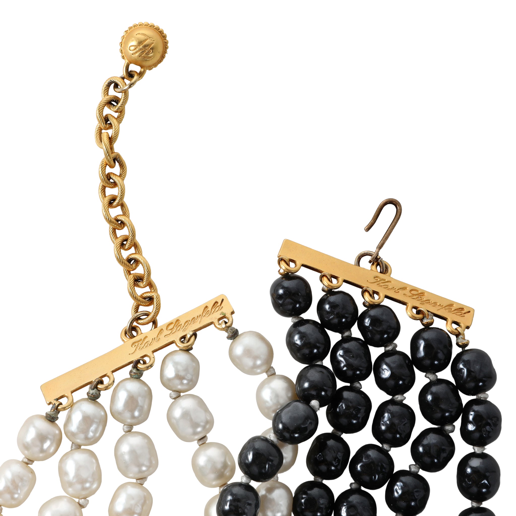 Karl Lagerfeld Chanel Five-Strand Faux Pearl Choker