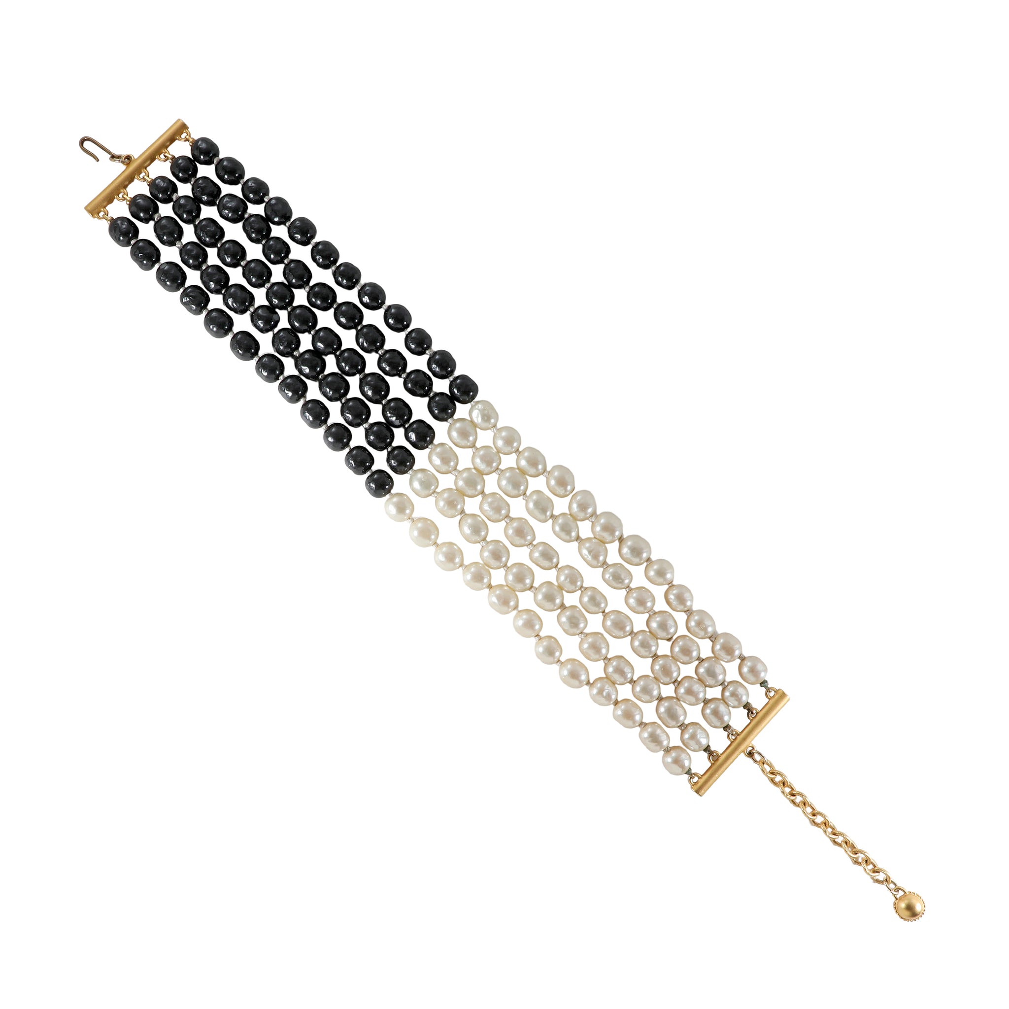 Karl Lagerfeld Chanel Five-Strand Faux Pearl Choker