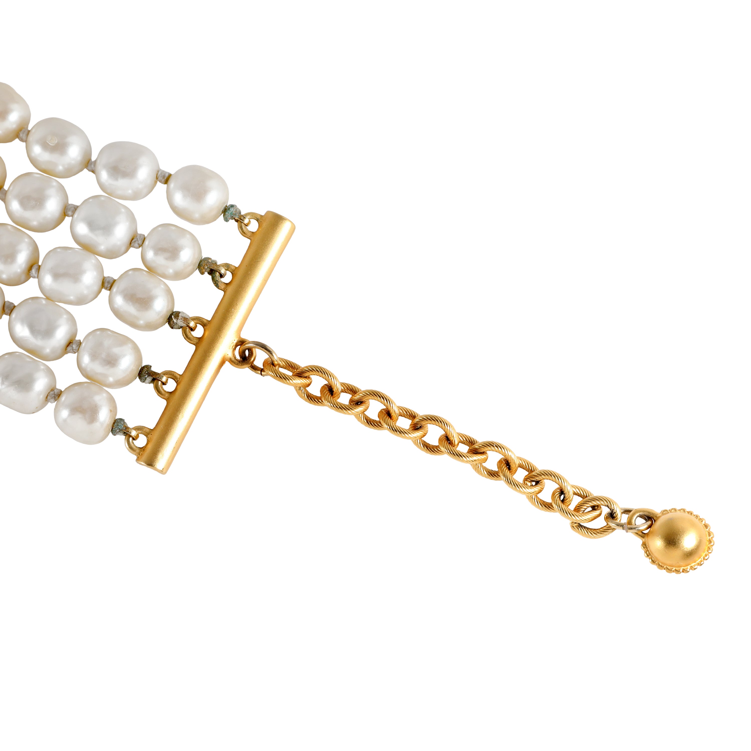 Karl Lagerfeld Chanel Five-Strand Faux Pearl Choker