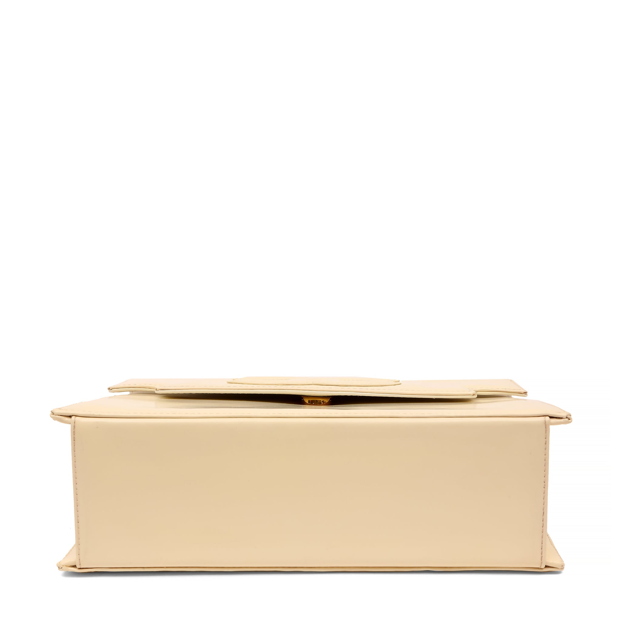 Chanel Vintage Ivory Patent CC Shoulder Bag w GH