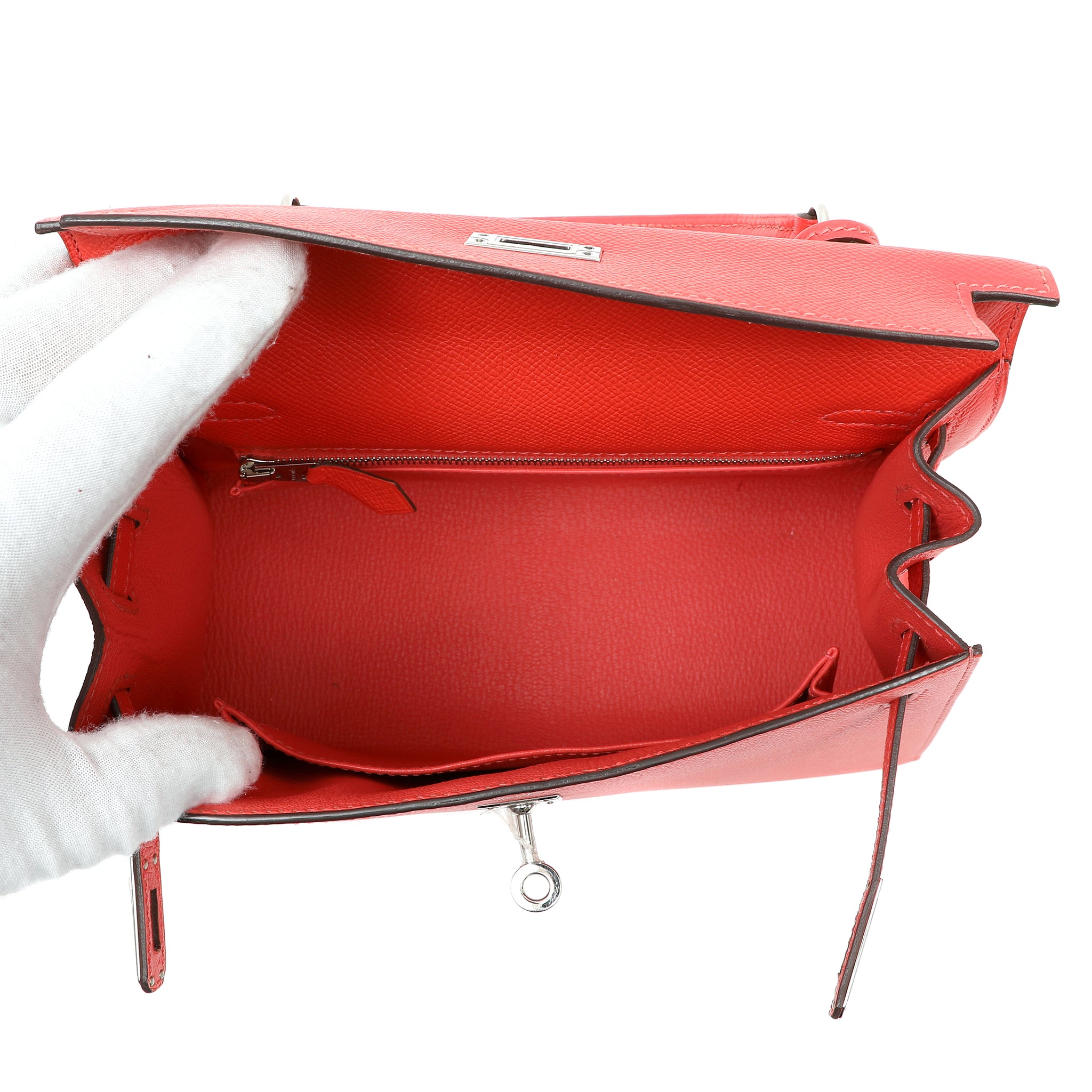 Hermes 25cm Rose Jaipur Madame Sellier Kelly w PH