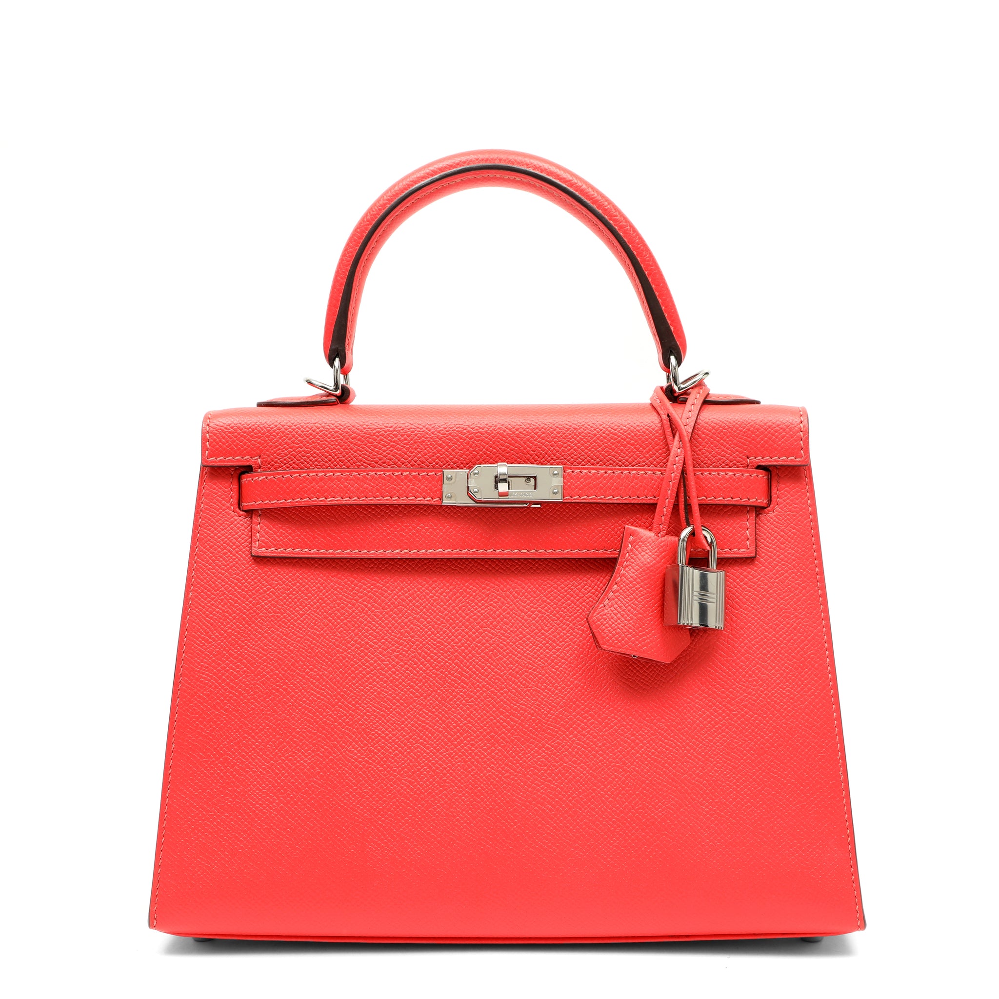 Hermes 25cm Rose Jaipur Madame Sellier Kelly w PH