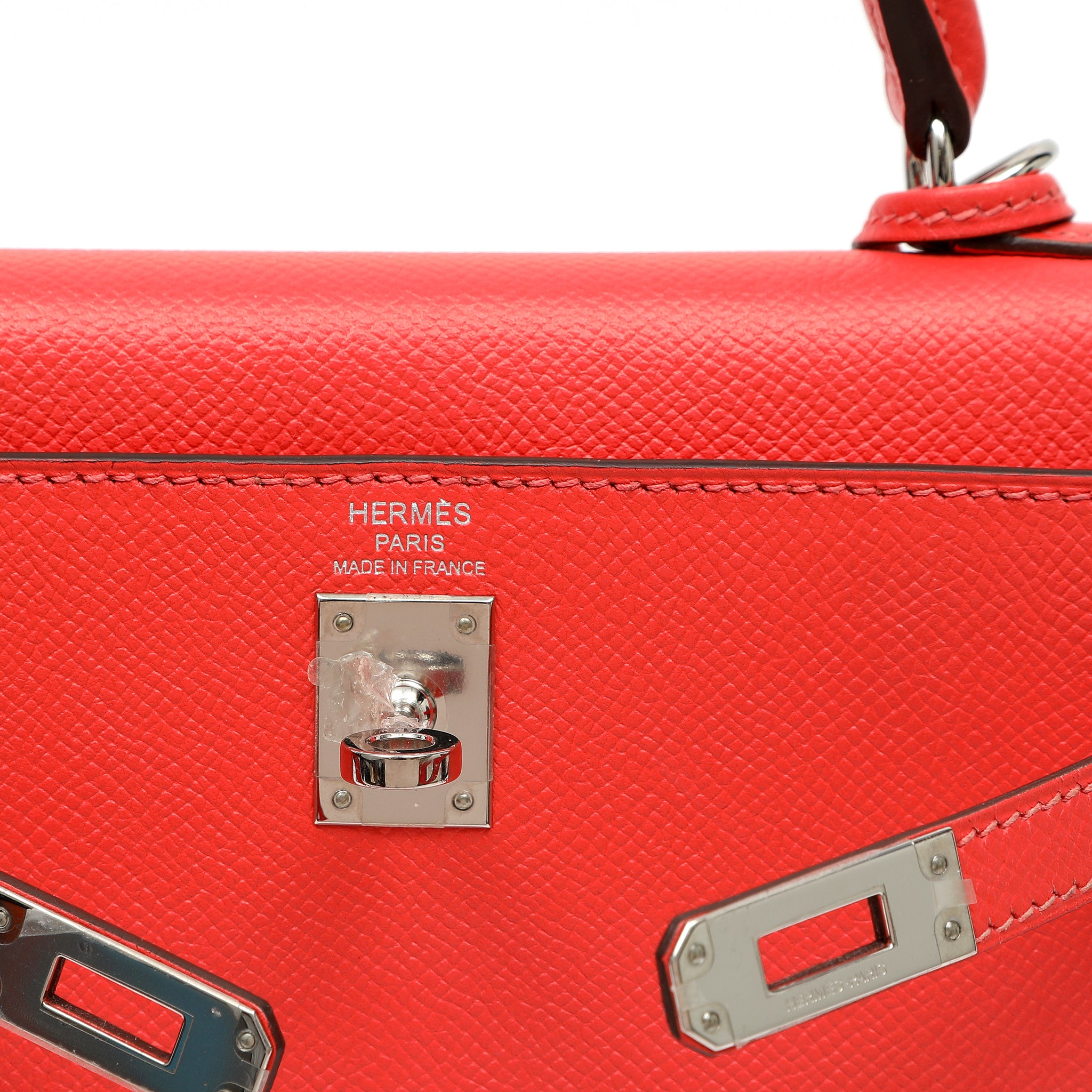 Hermes 25cm Rose Jaipur Madame Sellier Kelly w PH