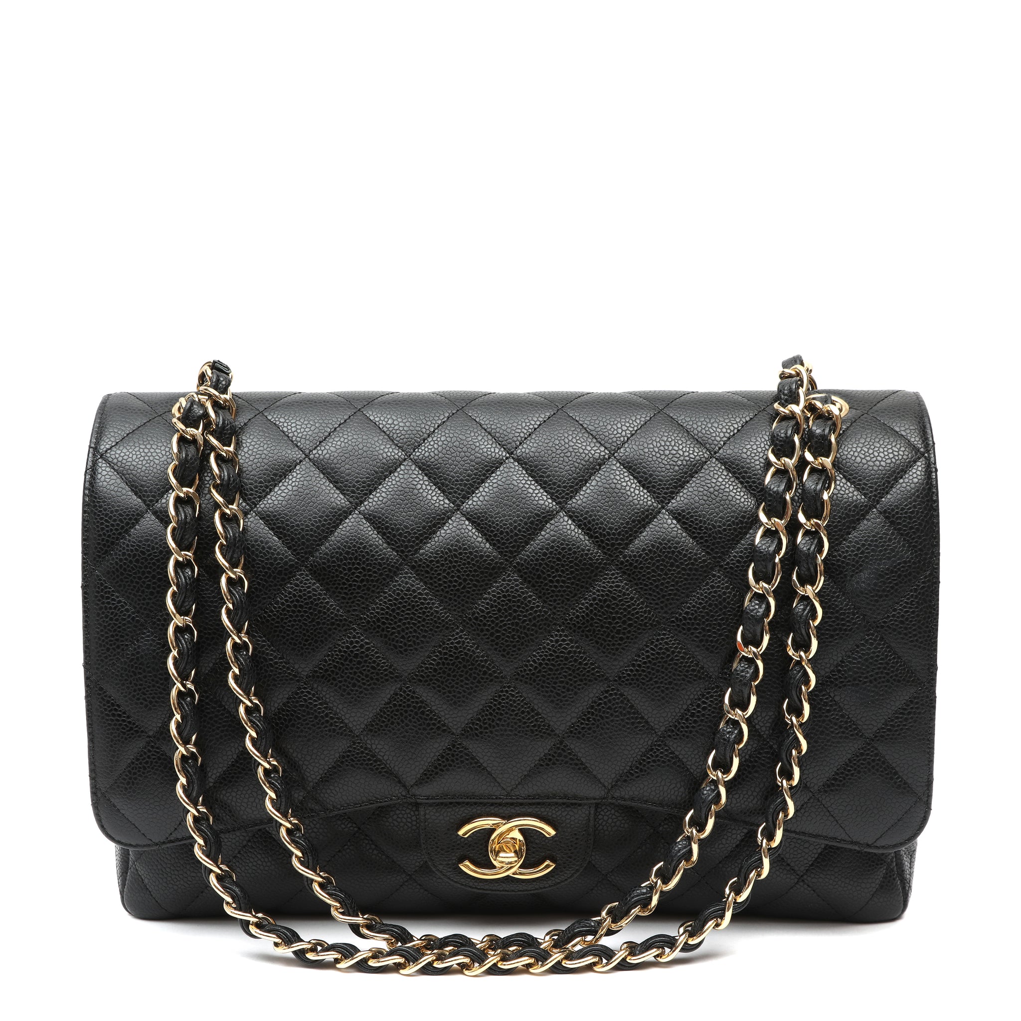 Chanel Black Caviar Maxi Classic w GH 2011