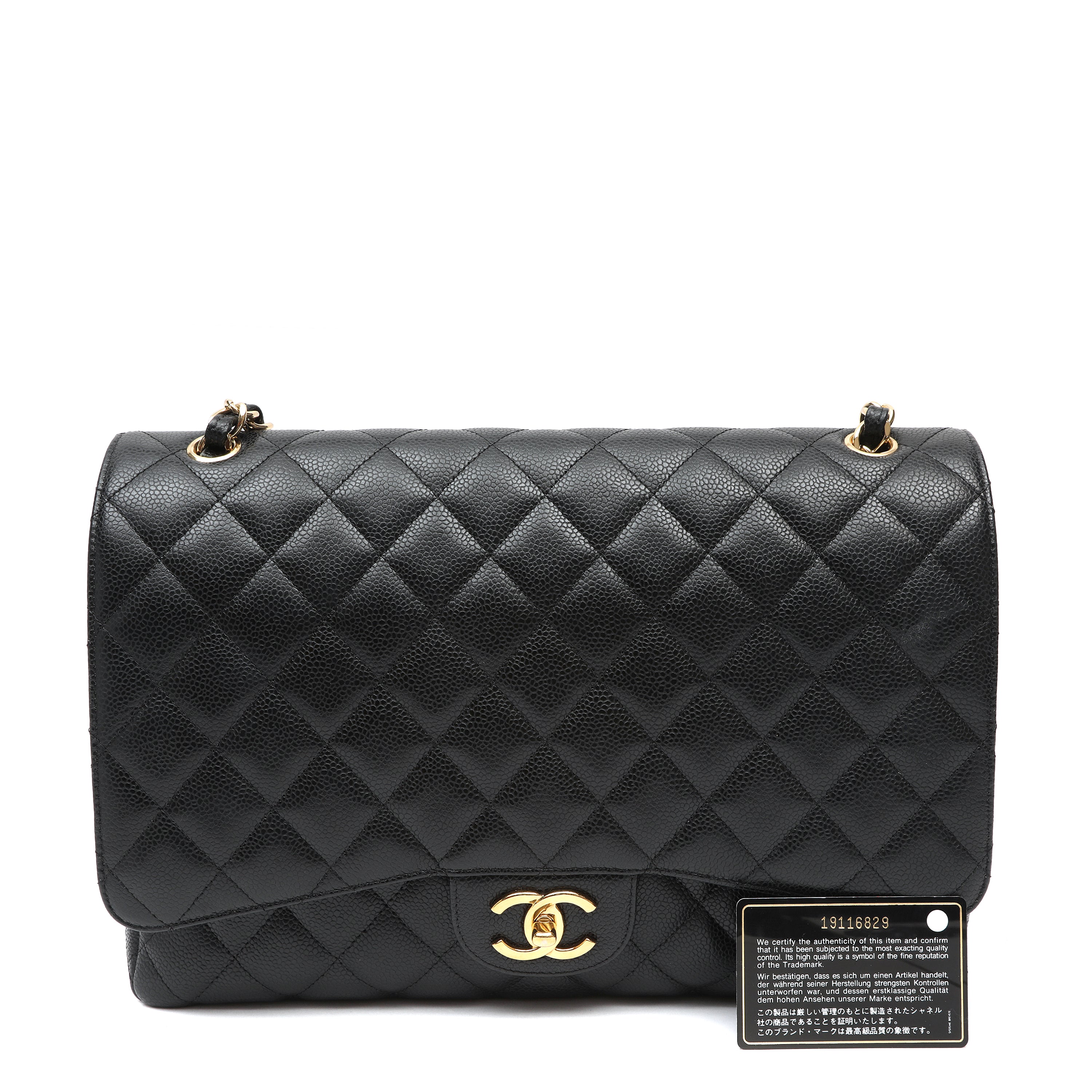 Chanel Black Caviar Maxi Classic w GH 2011