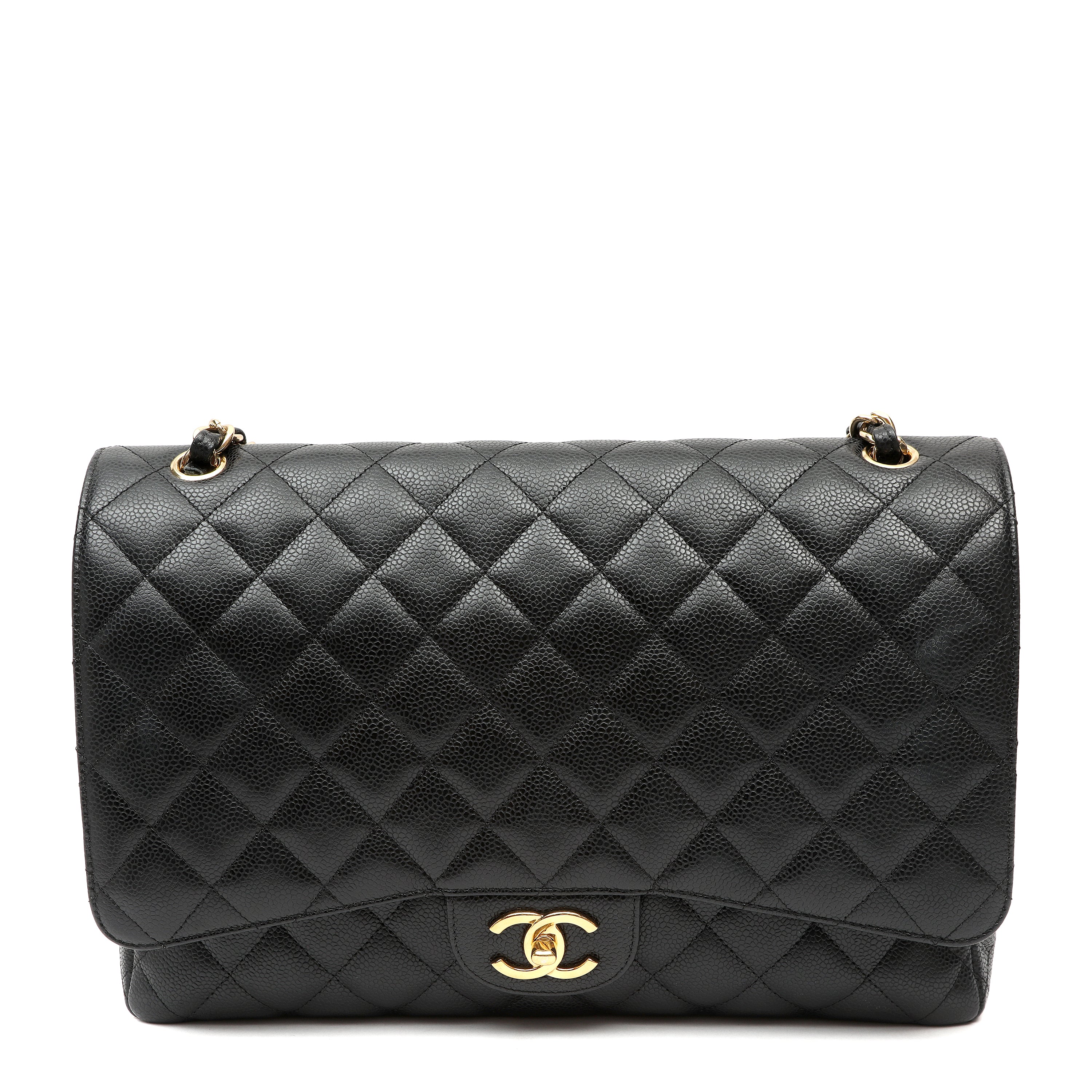 Chanel Black Caviar Maxi Classic w GH 2011