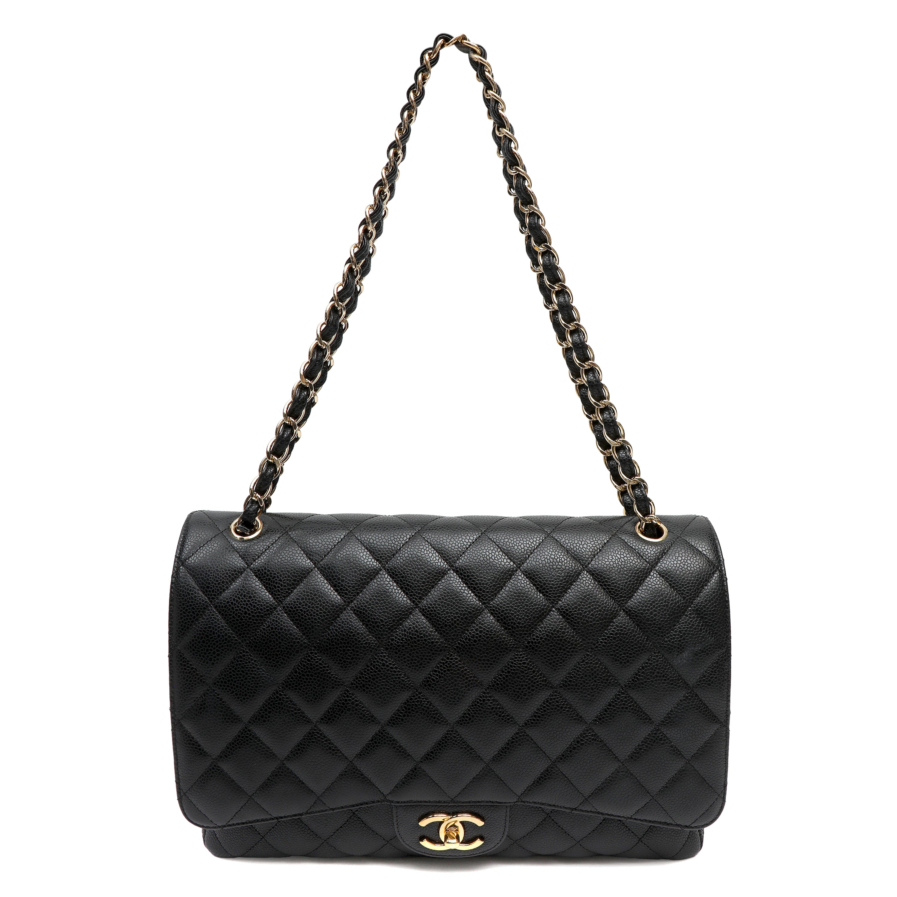 Chanel Black Caviar Maxi Classic w GH 2011
