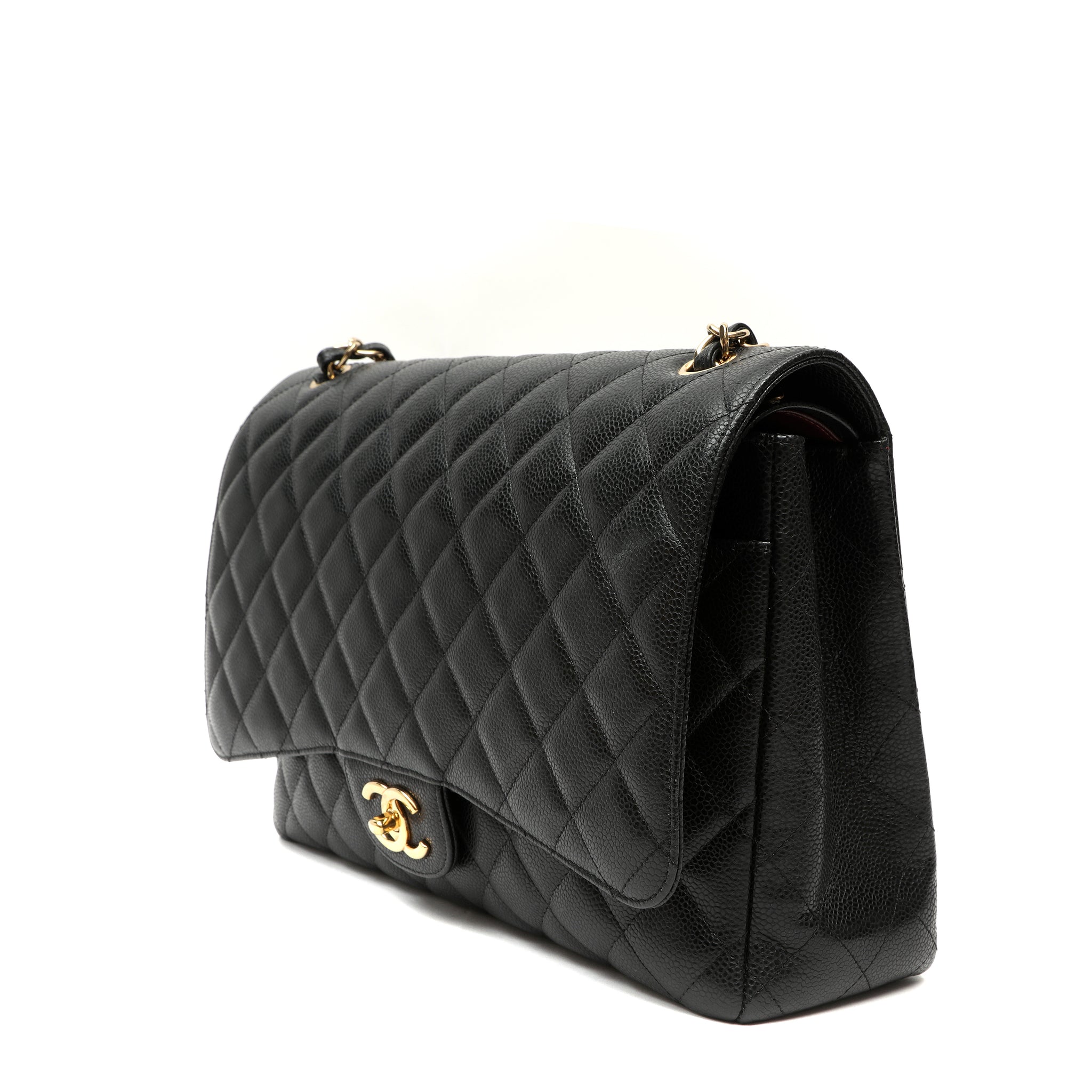 Chanel Black Caviar Maxi Classic w GH 2011