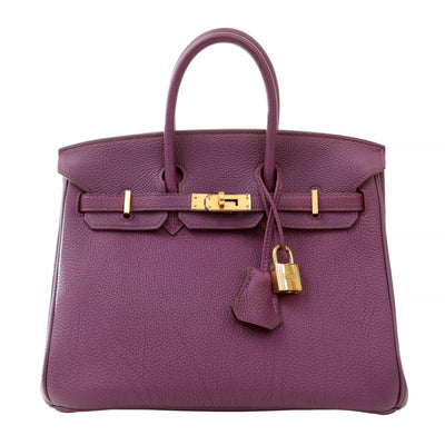 Hermès 25 cm Purple Togo Birkin with Gold Hardware