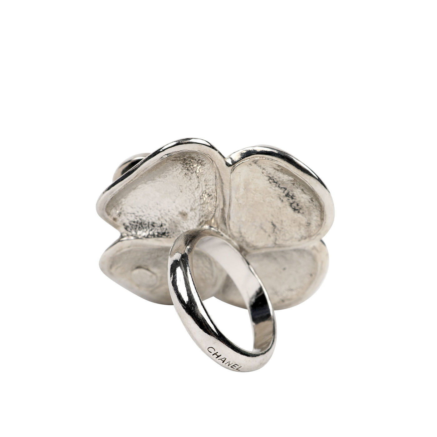 Chanel Black Camellia/ Silver Set (Bracelet, Brooch, Earrings, Ring, Belt)