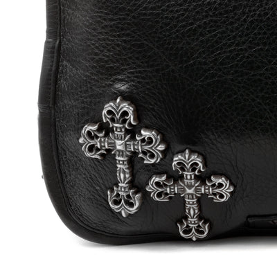 Chrome Hearts Black Small Briefcase with Cross Hardware