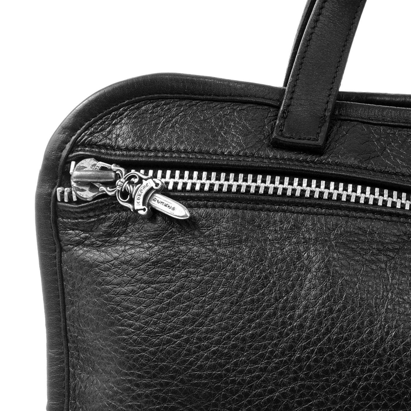 Chrome Hearts Black Small Briefcase with Cross Hardware
