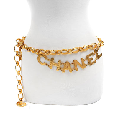 Chanel Vintage 24kt Gold Plated Runway CHANEL Double Layer Belt