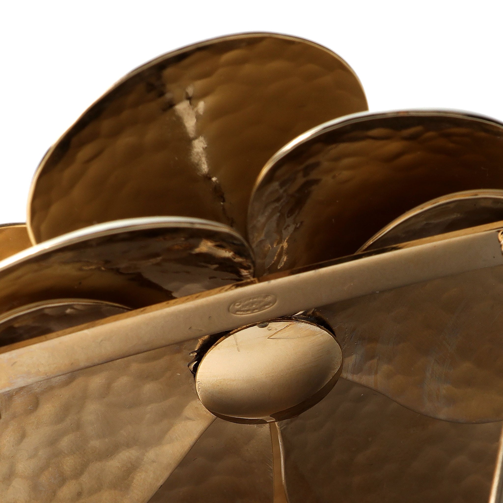 Chanel White Enamel Camellia Brooch