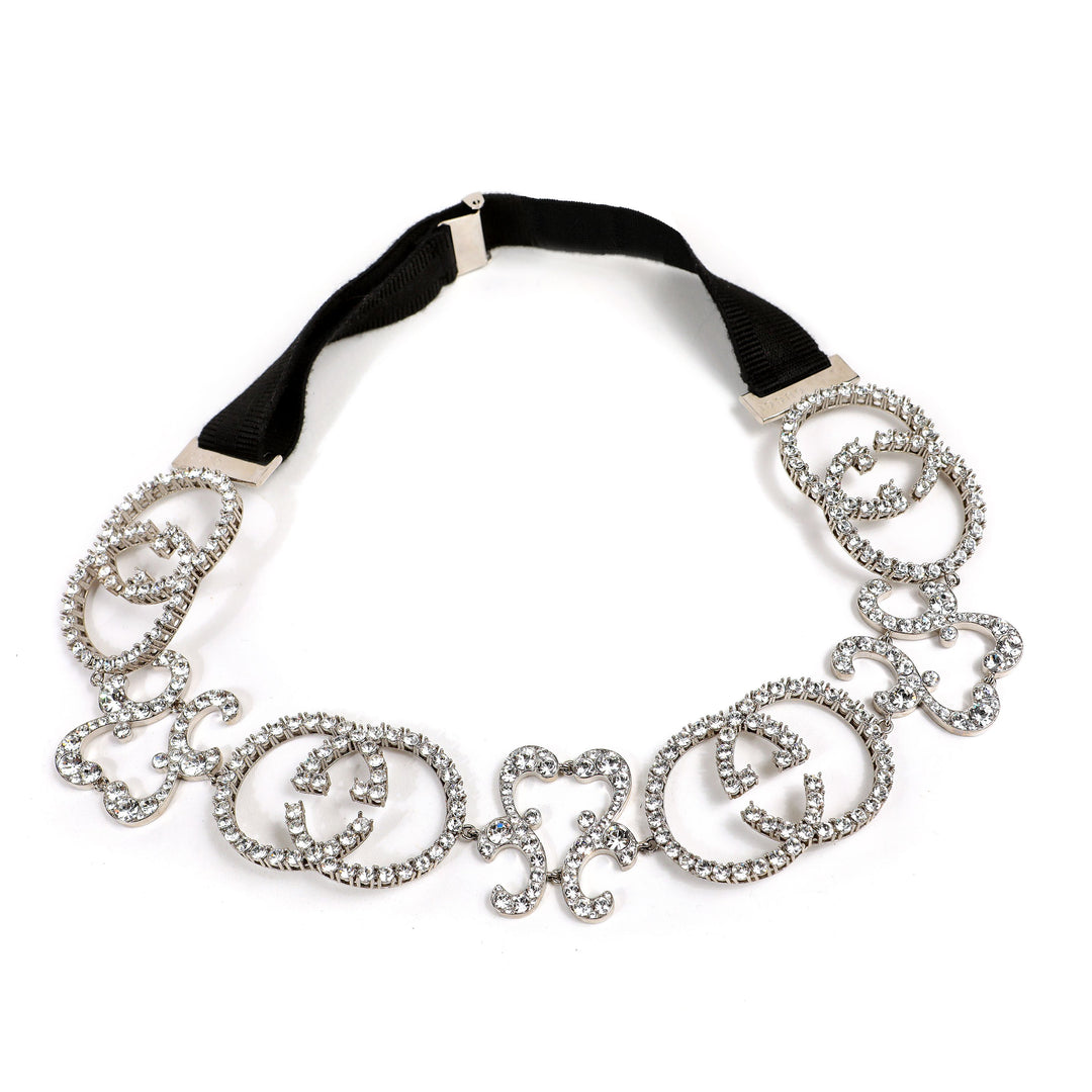 GUCCI  カチューシャ  GGロゴ Gucci Crystal GG Headband – Only Authentics