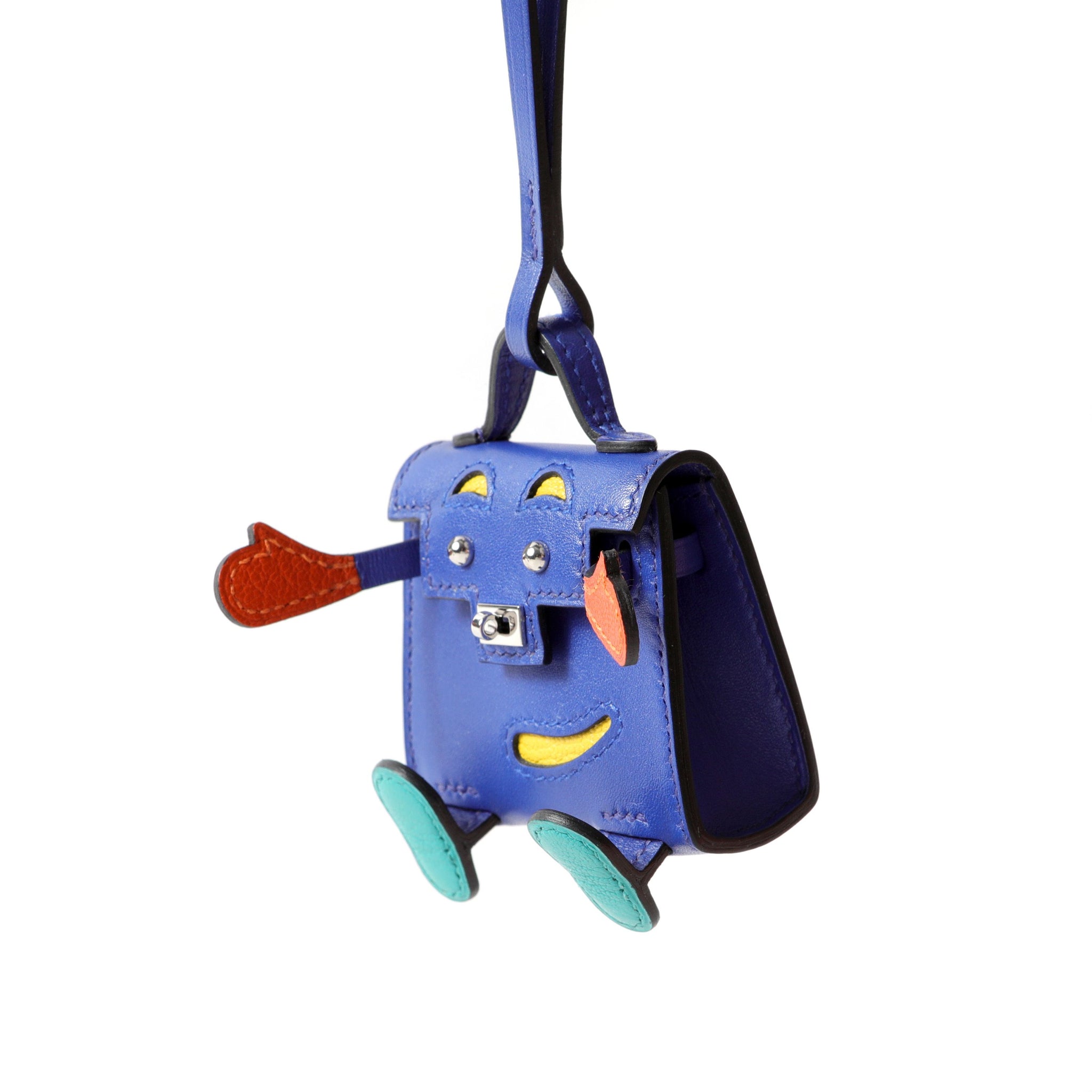 Hermes Blue Electric Kelly Doll Bag Charm