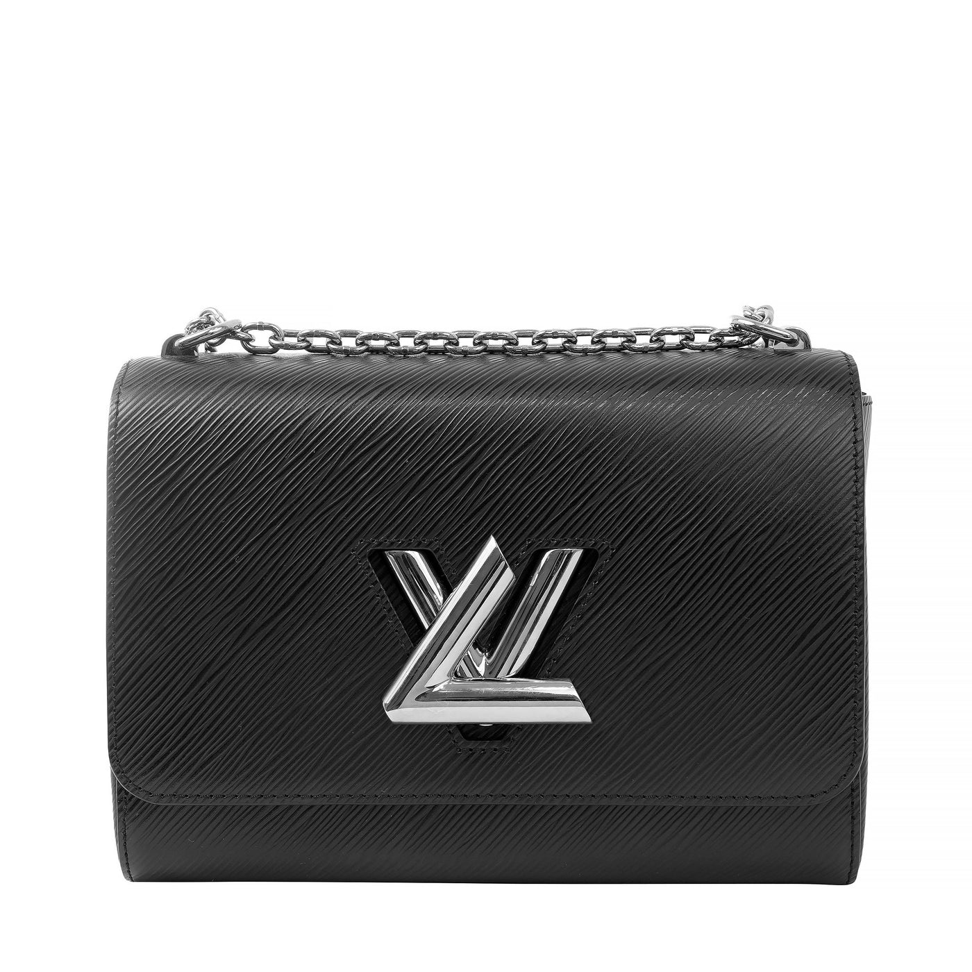 Louis Vuitton Black Épi Twist MM Crossbody with Silver Hardware