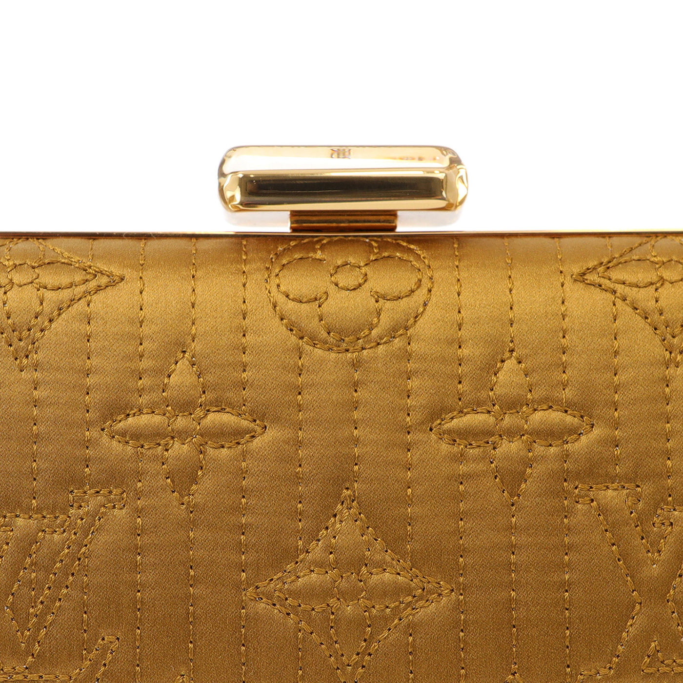Louis Vuitton Minaudiere Moutard Satin Crossbody with Gold Hardware