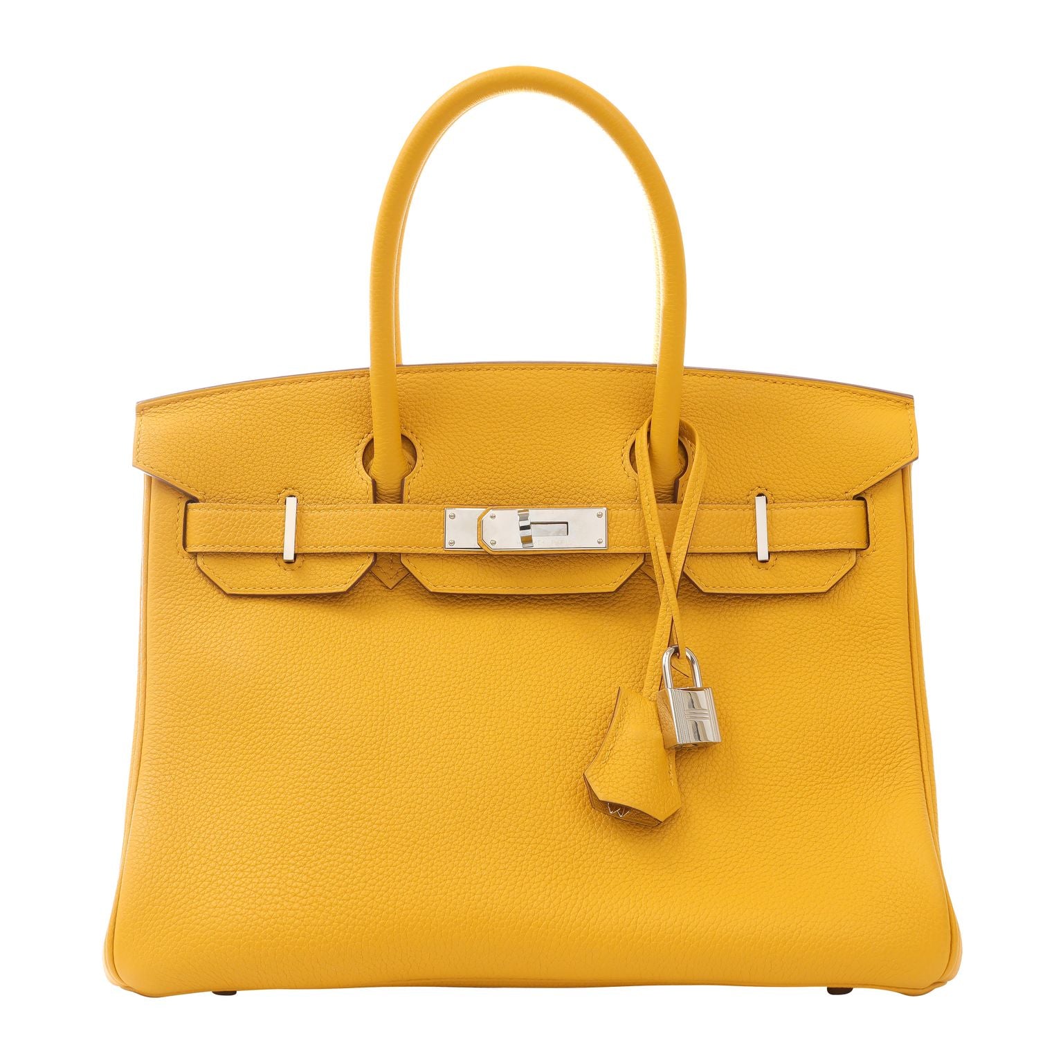 Hermes 30cm Moutard Togo Birkin w/ Palladium Hardware