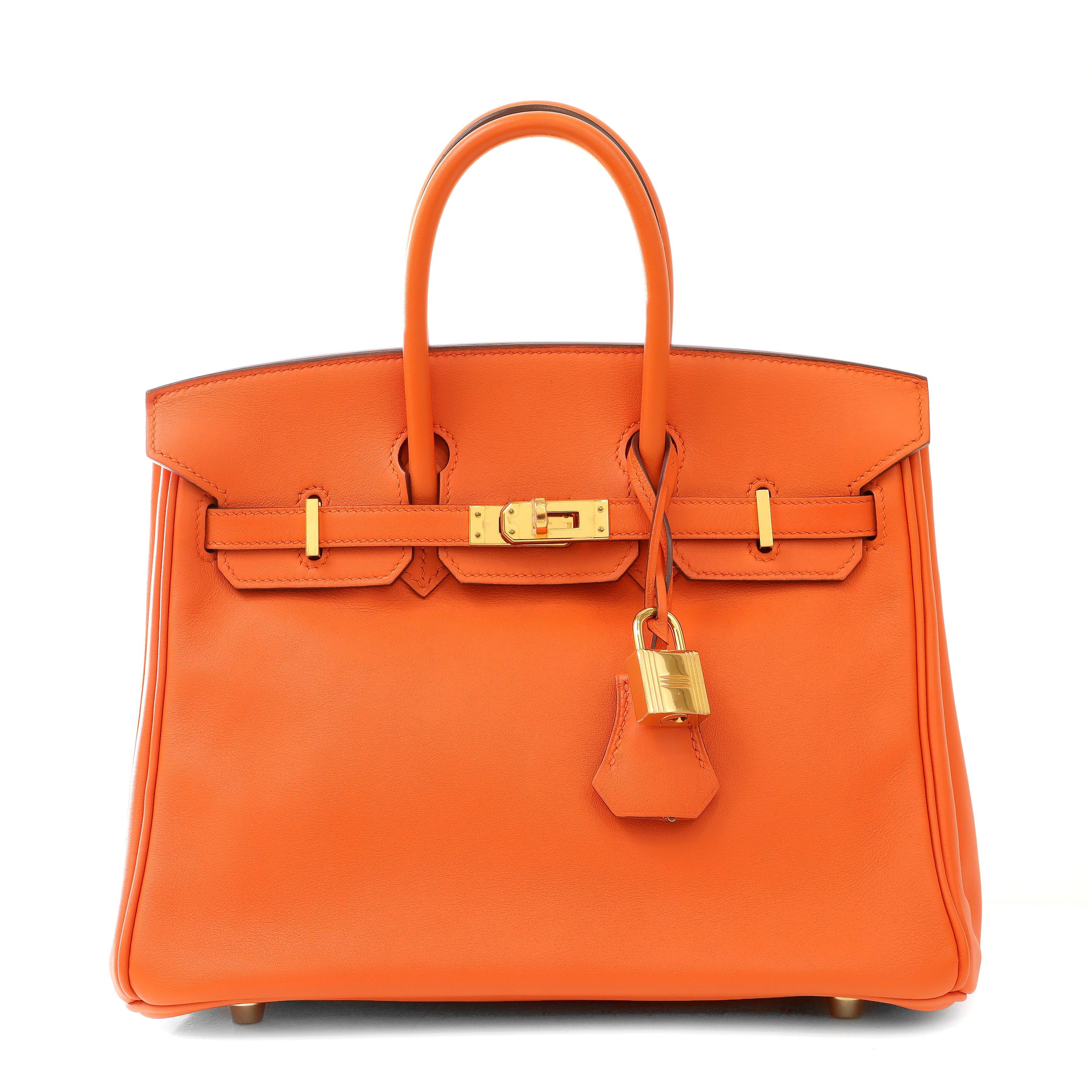 Hermes 25cm Orange Swift Birkin w/ Gold Hardware