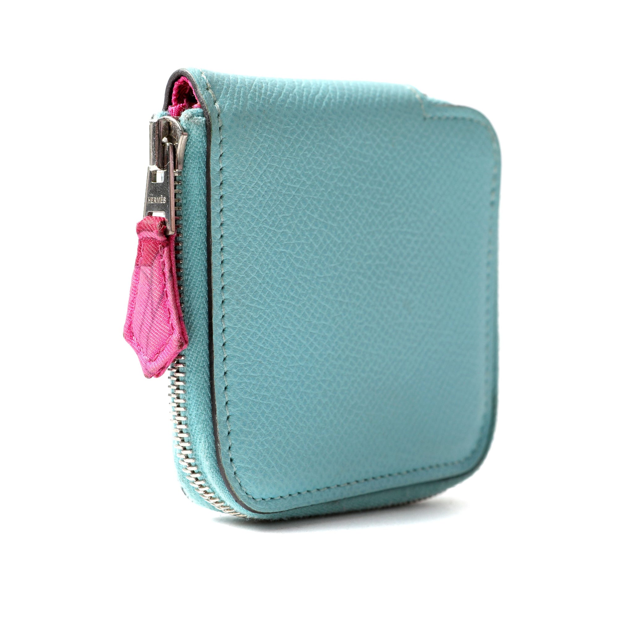 Hermès Silk'n Light Blue Epsom Coin Purse