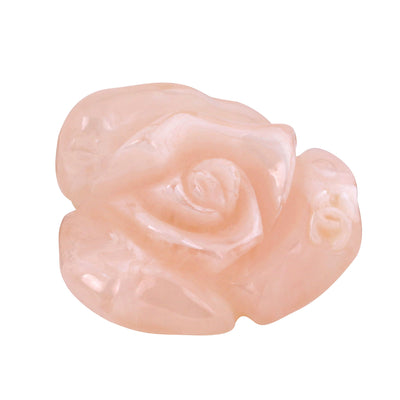 Chanel Rose Quartz Lucite Camellia Ring (Sz 5)