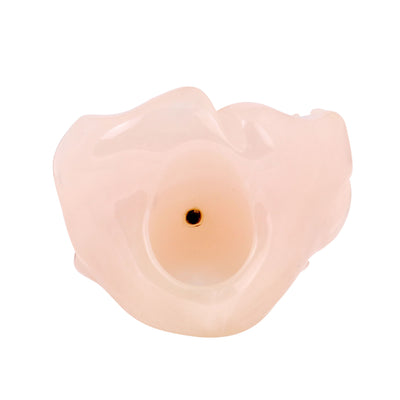 Chanel Rose Quartz Lucite Camellia Ring (Sz 5)